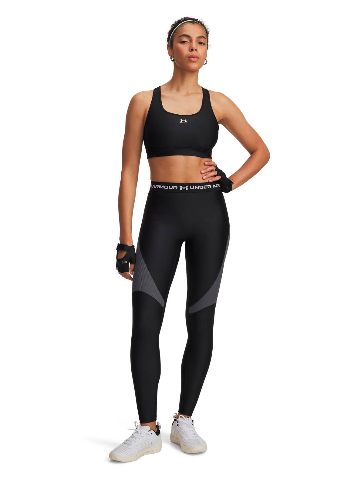 Calzas de entrenamiento para mujer UA HeatGear Rib negro Under Armour