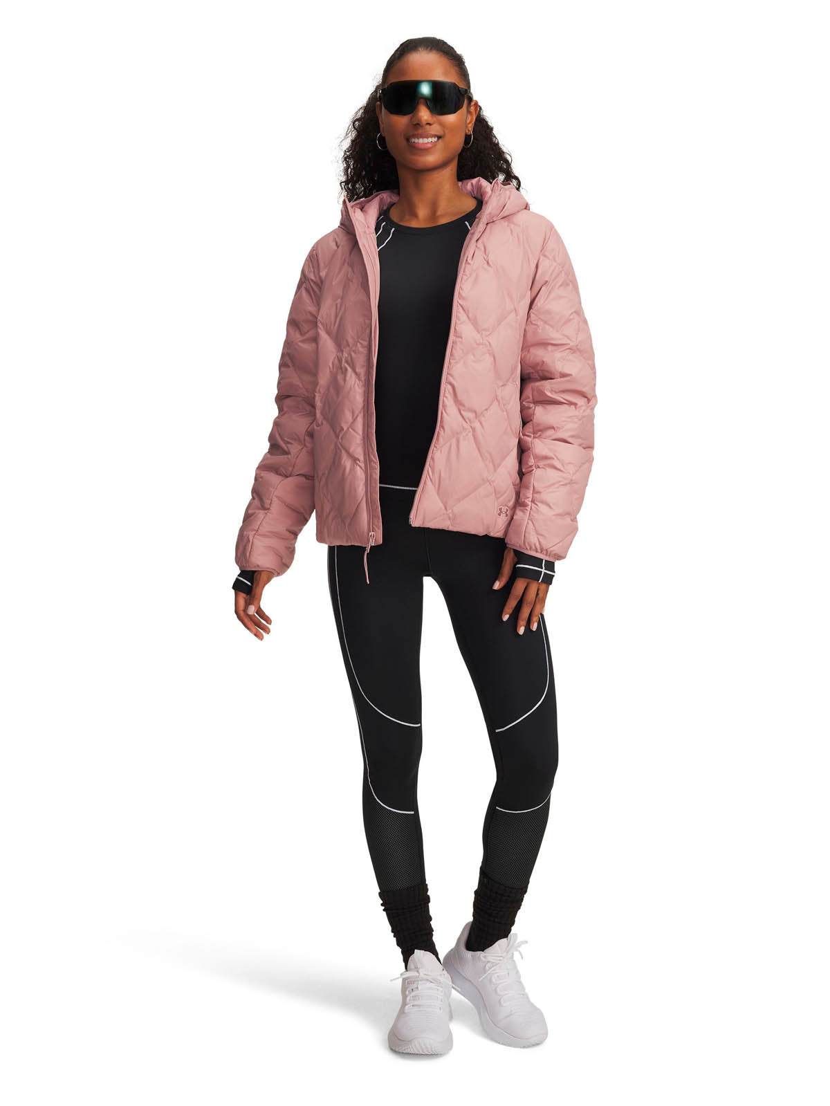 Primera capa inferior para Mujer ColdGear Textured legging Negro Under Armour