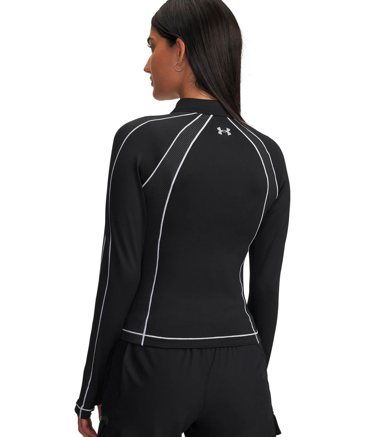 Primera capa superior para Mujer ColdGear Textured 1/2 zip Negro Under Armour
