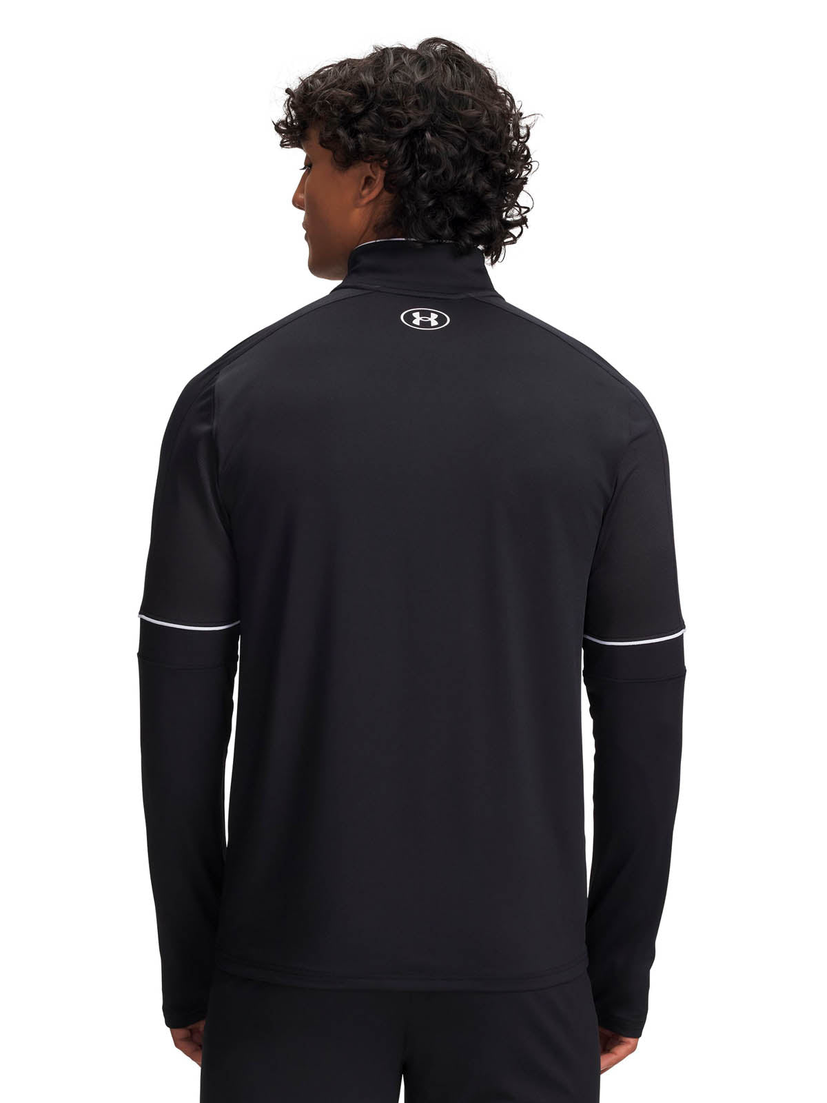 Poleron Football para Hombre 1/2 zip Challenger negro Under Armour