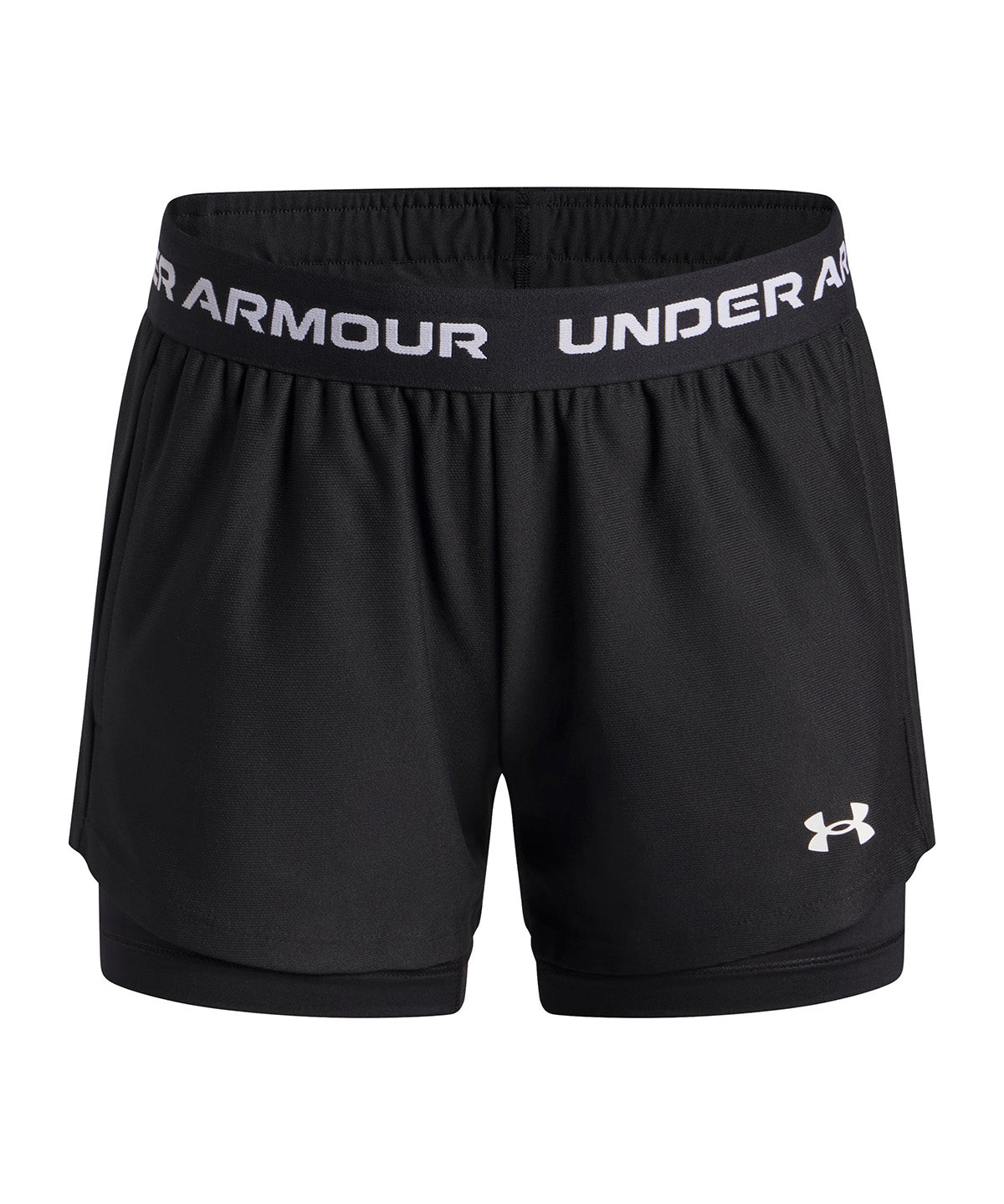 Short UA Tech Play Up 2 en 1 negro para niña