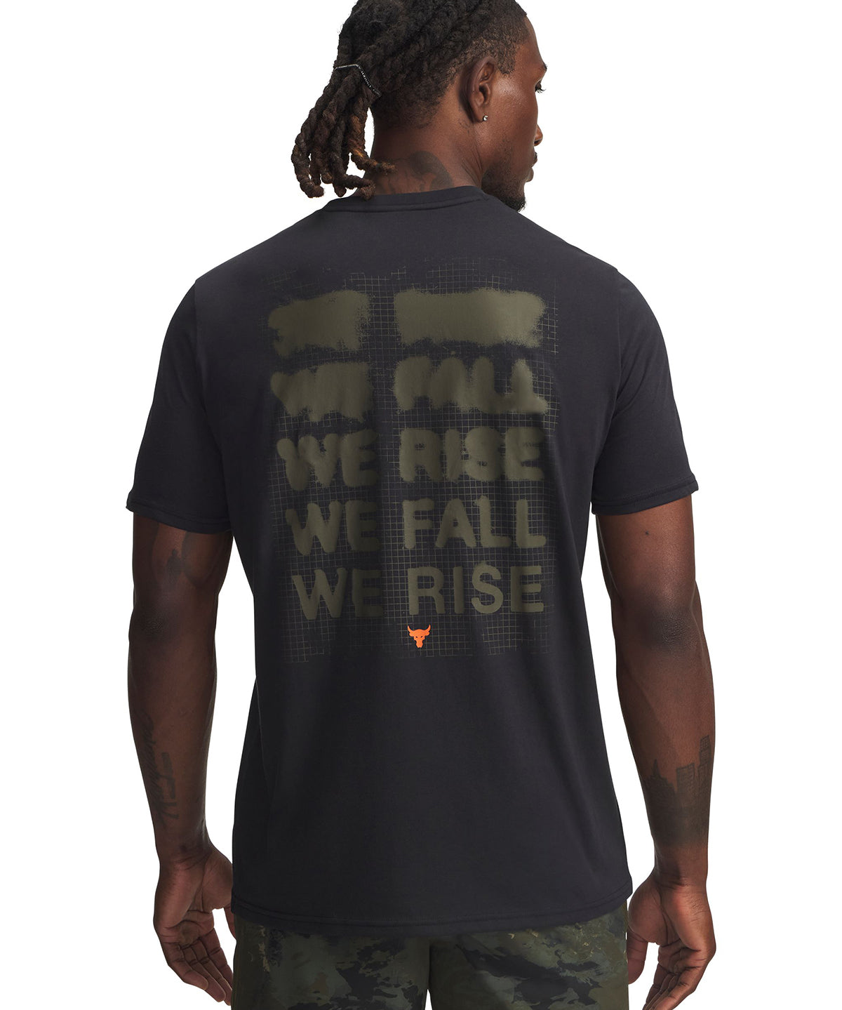 Polera manga corta de entrenamiento para hombre Project Rock negra Under Armour