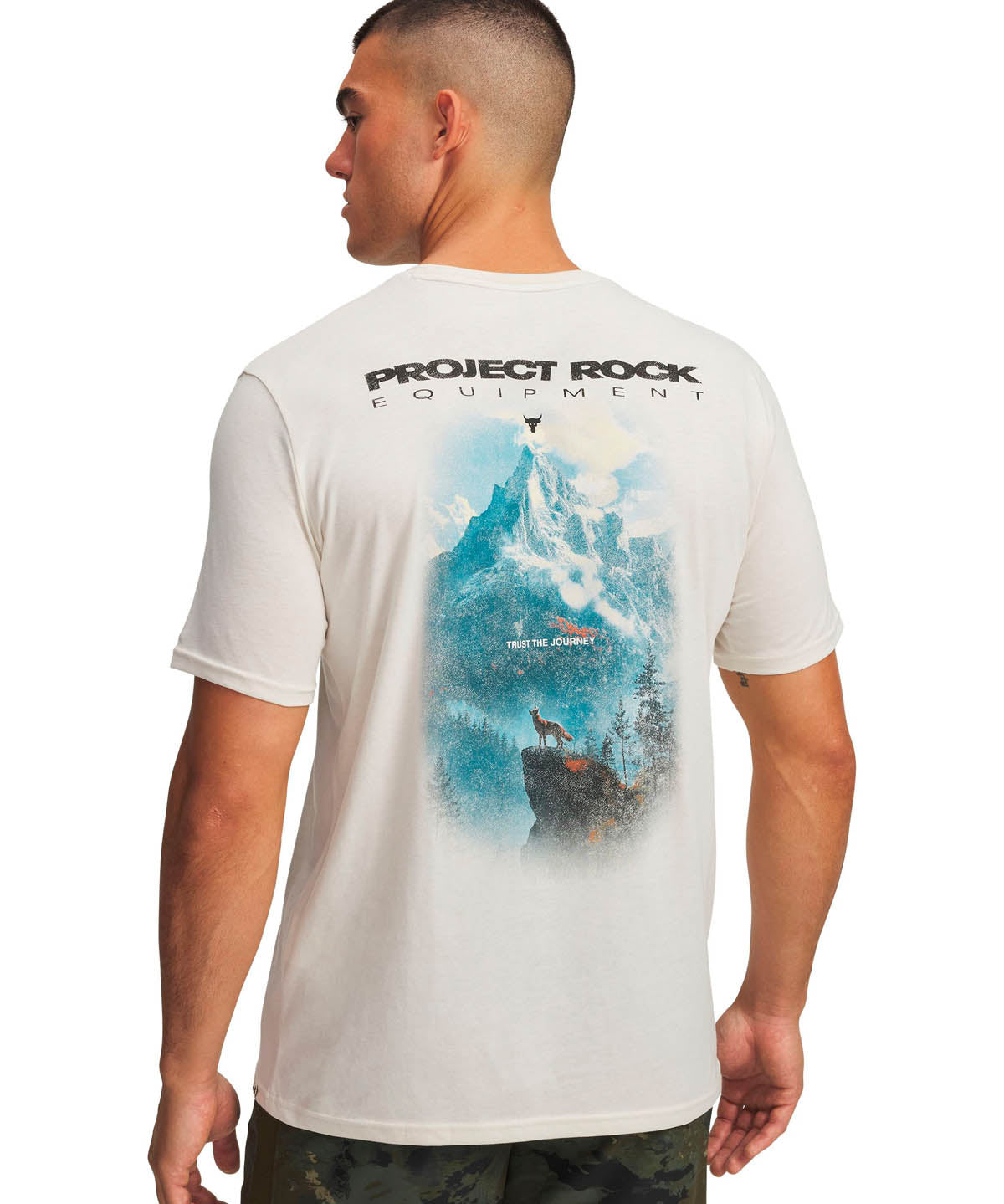 Polera manga corta de entrenamiento para hombre Project Rock café Under Armour