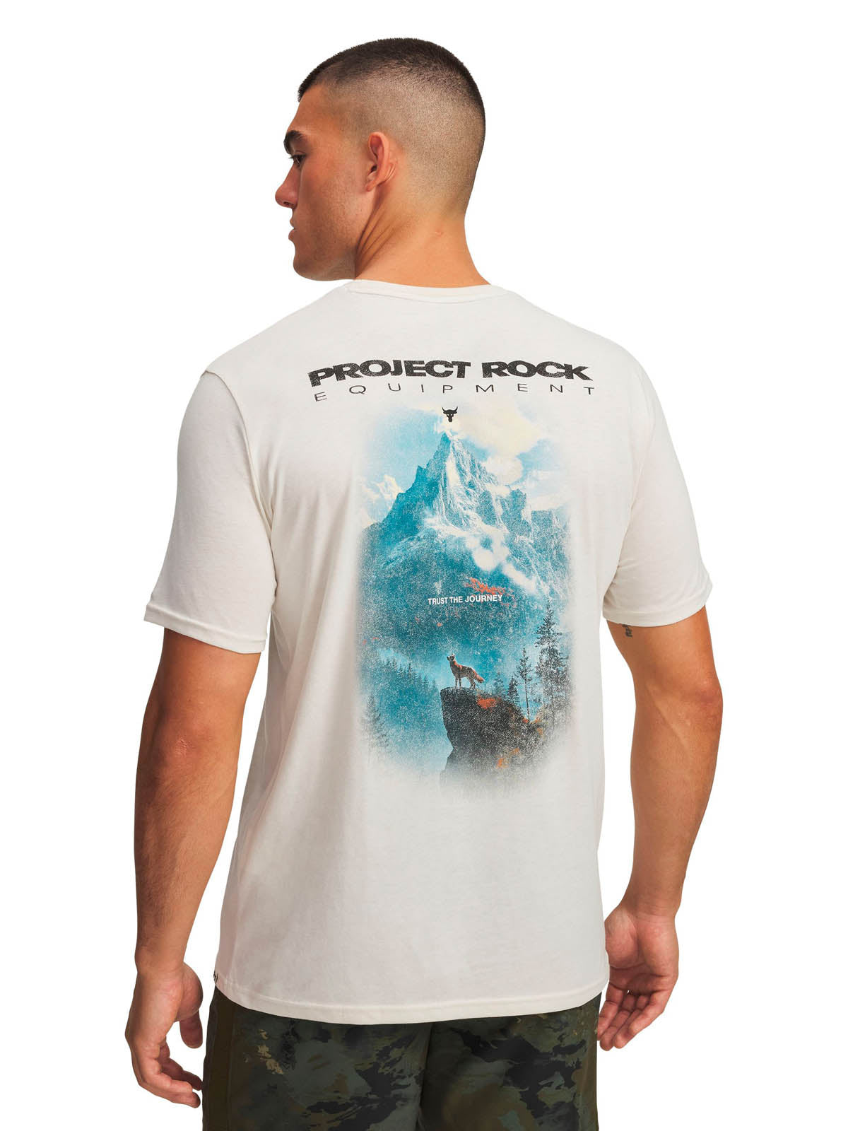 Polera manga corta de entrenamiento para hombre Project Rock café Under Armour