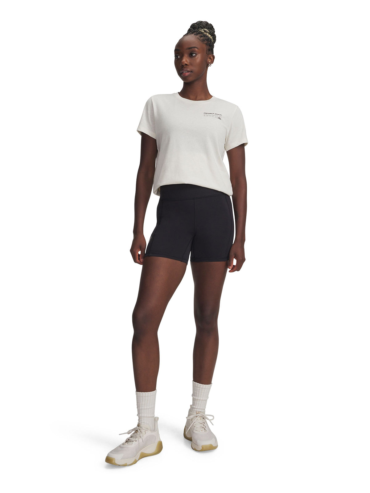 Polera manga corta de entrenamiento para mujer Project Rock café Under Armour