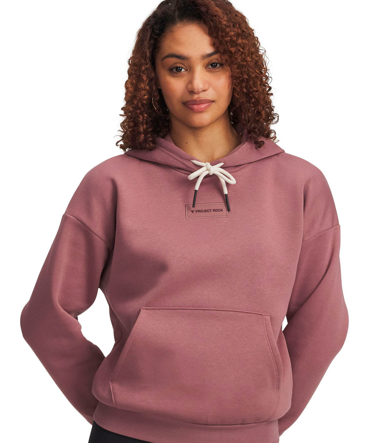 Polerón Lifestyle para mujer Project Rock Icon Fleece café Under Armour