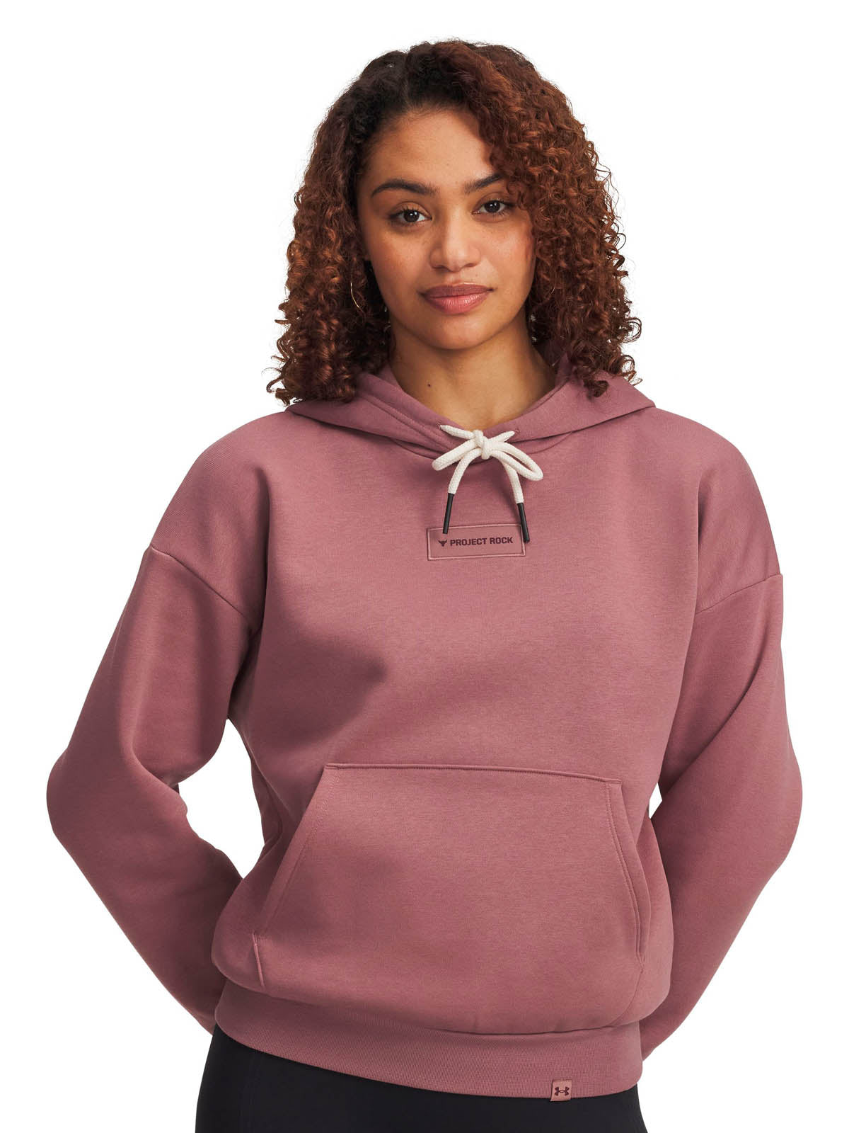 Polerón Lifestyle para mujer Project Rock Icon Fleece café Under Armour