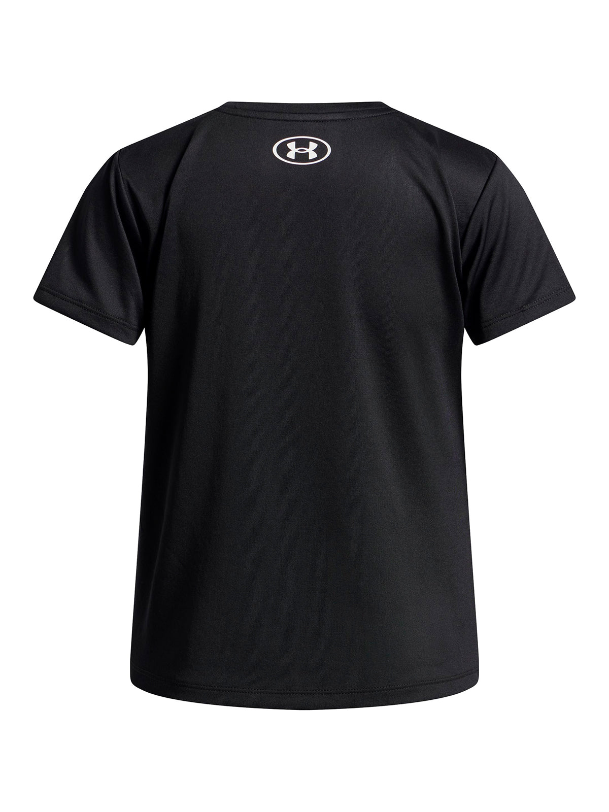 Polera manga corta UA Tech negra para niña
