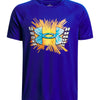 Polera manga corta de Entrenamiento para Niño Tech Graphic Wordmark Azul Under Armour