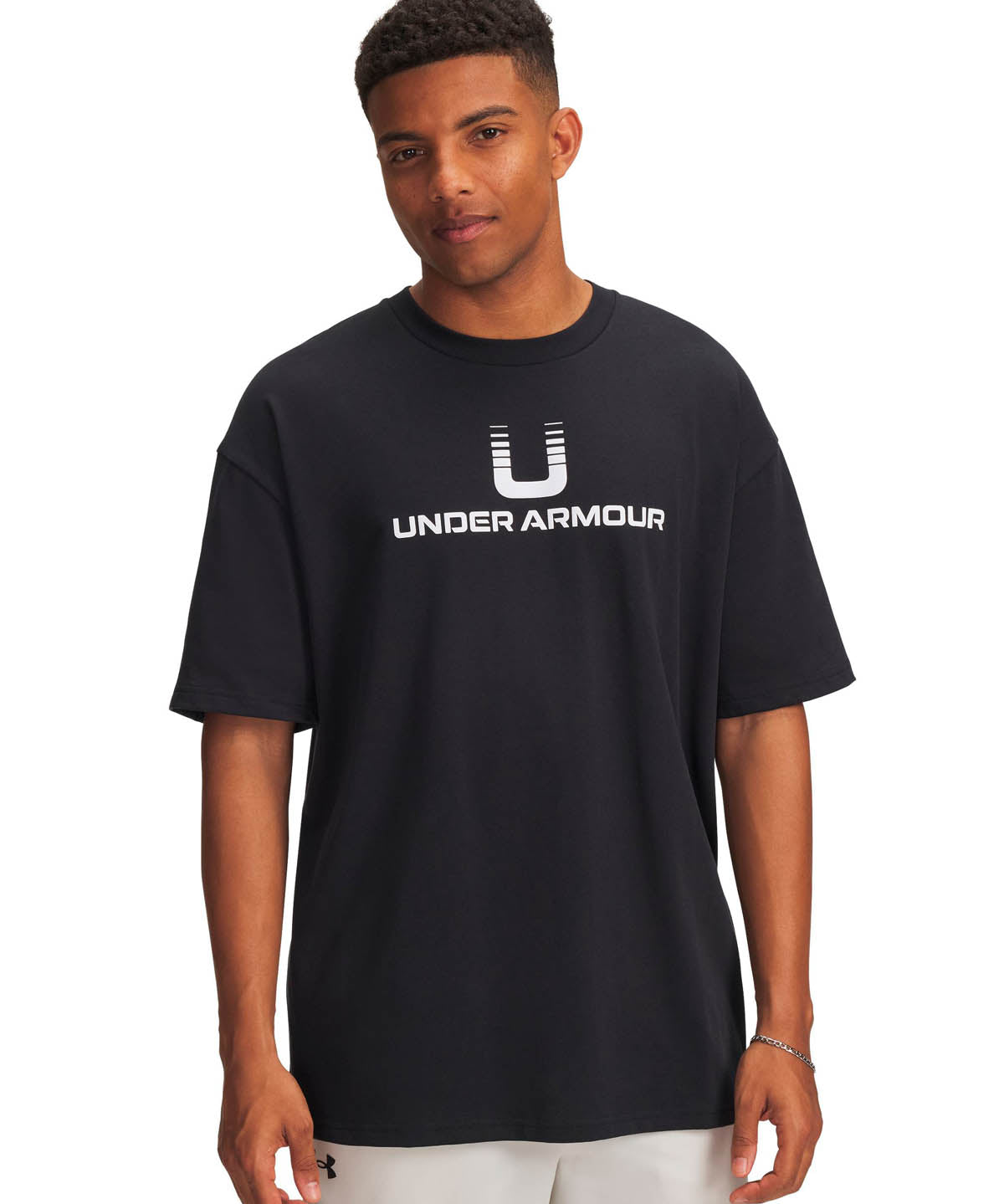 Polera manga corta Lifestyle para hombre Logo Heavyweight negro Under Armour
