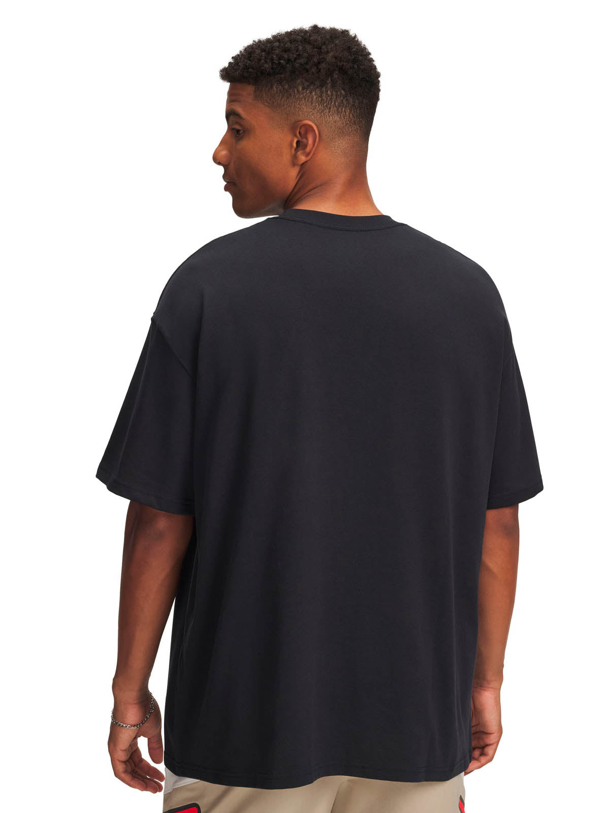 Polera manga corta Lifestyle para hombre Logo Heavyweight negro Under Armour