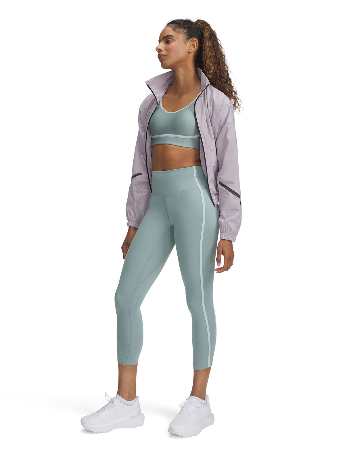 Calzas UA Meridian Piped verde para mujer