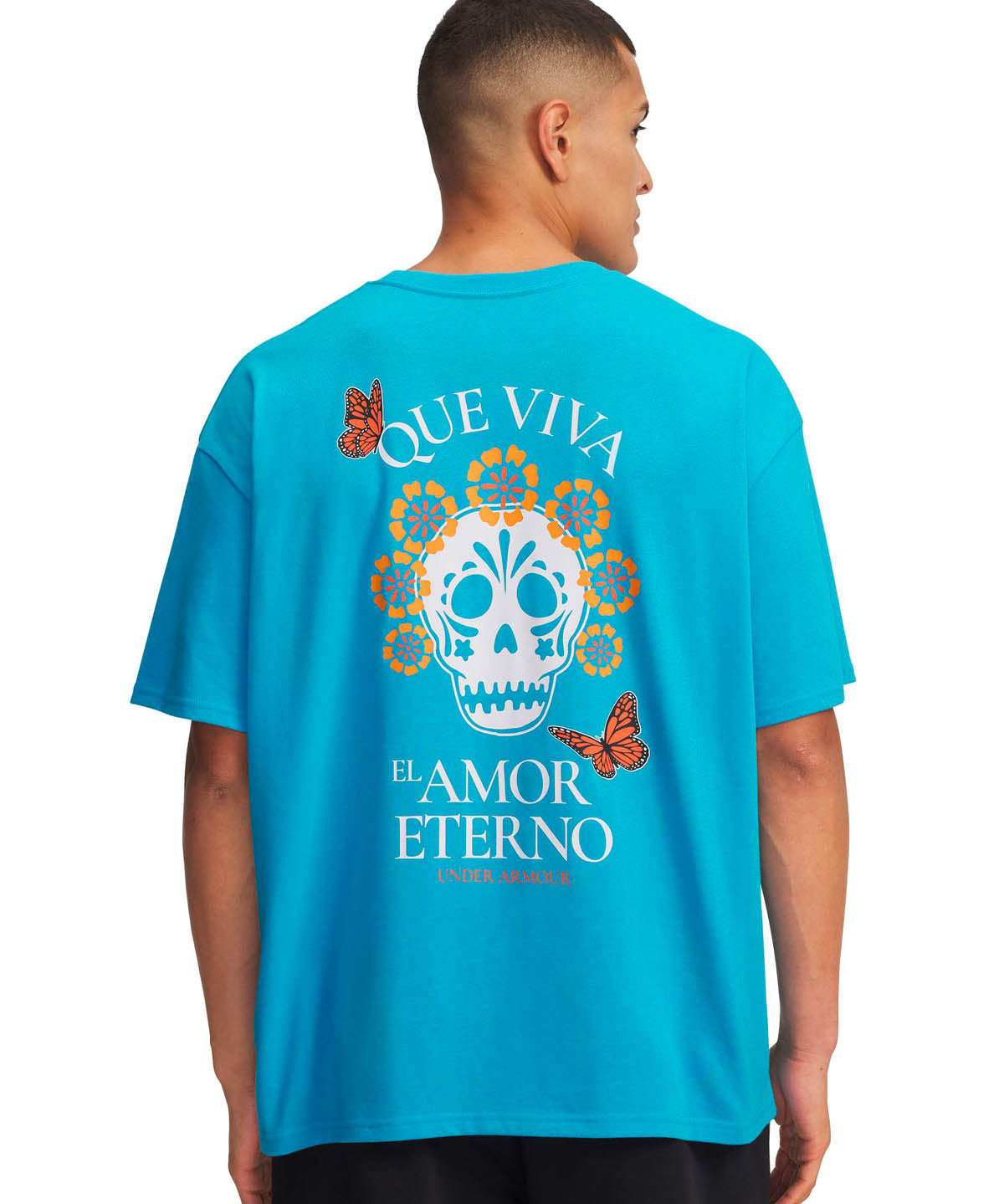 Polera manga corta Lifestyle para hombre Day Of The Dead Heavyweight azul Under Armour