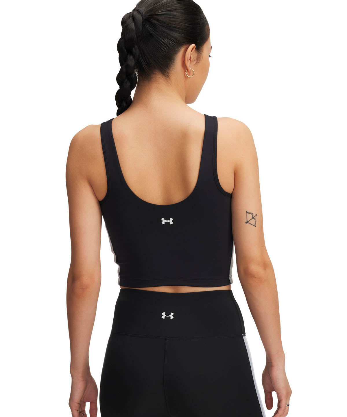 Polera sin manga de entenamiento para mujer Motion Sport Tape negro Under Armour