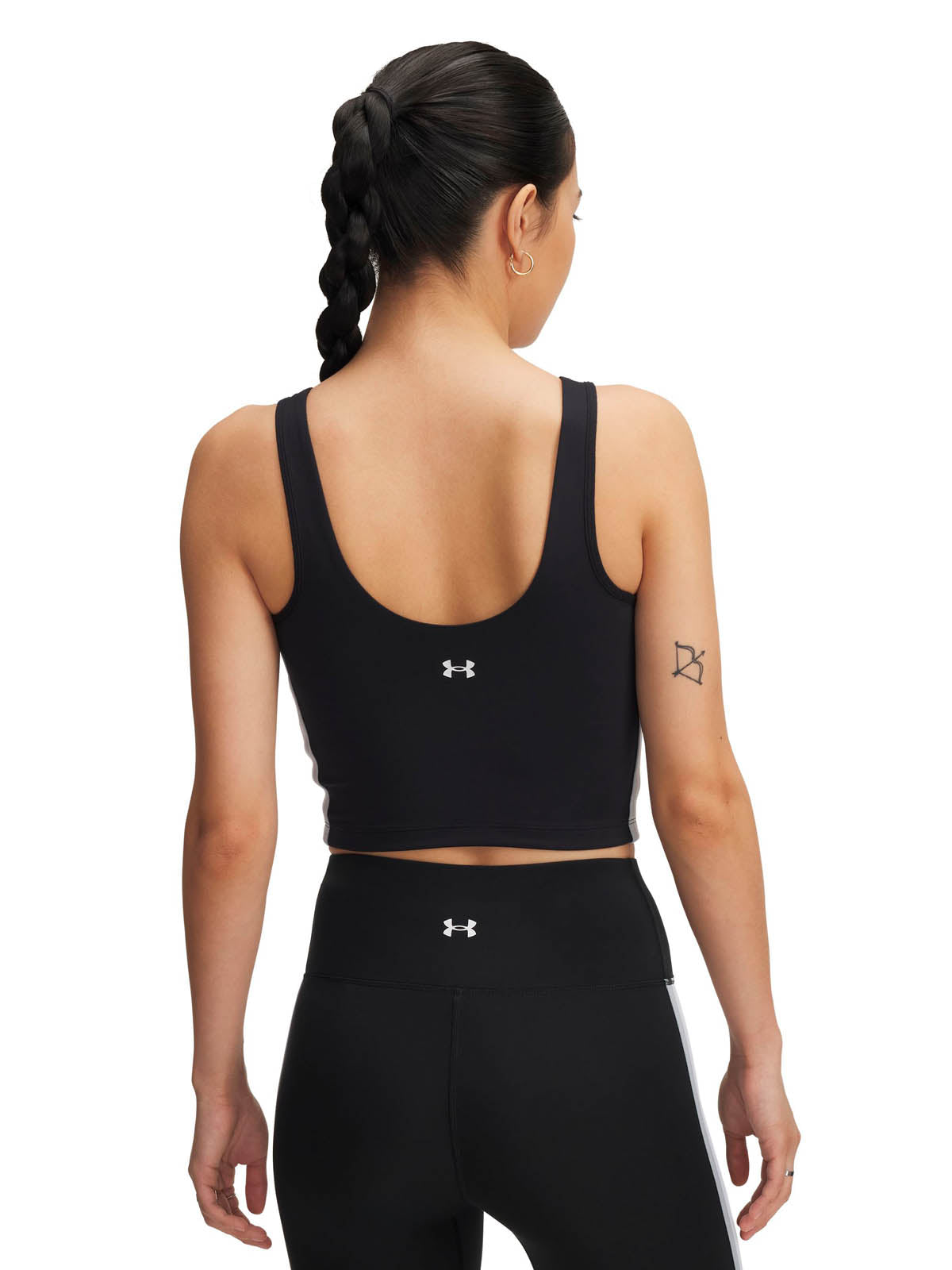 Polera sin manga de entenamiento para mujer Motion Sport Tape negro Under Armour
