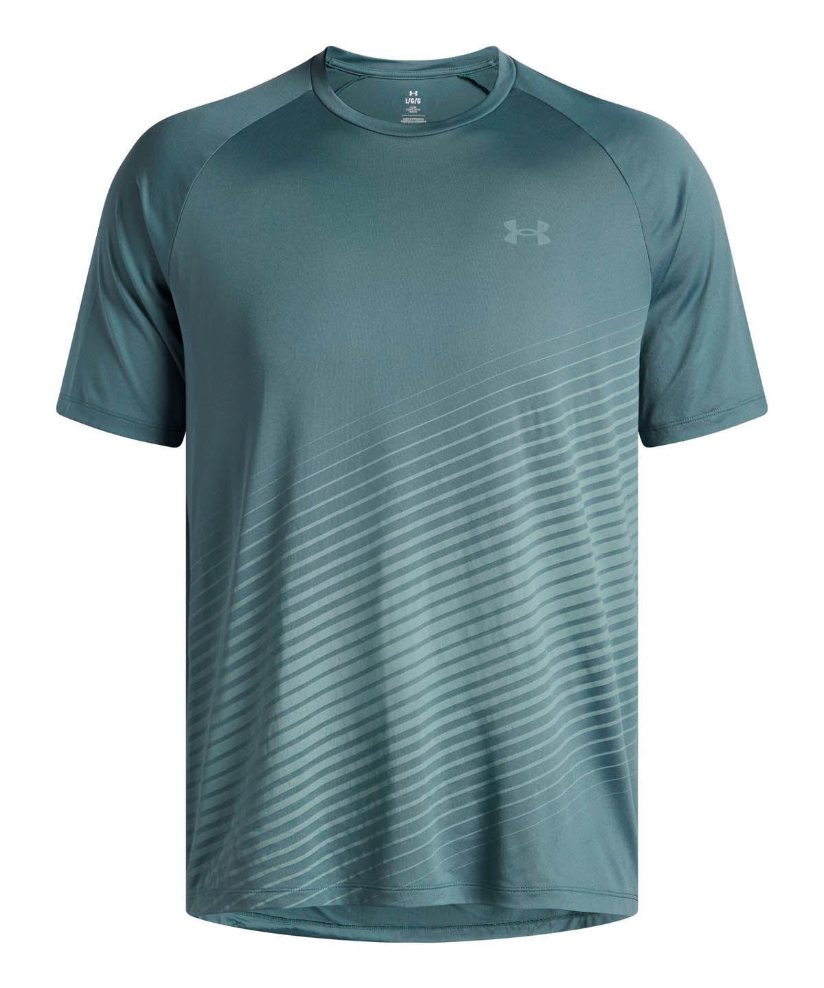 Polera manga corta de entrenamiento para hombre Tech Fade azul Under Armour