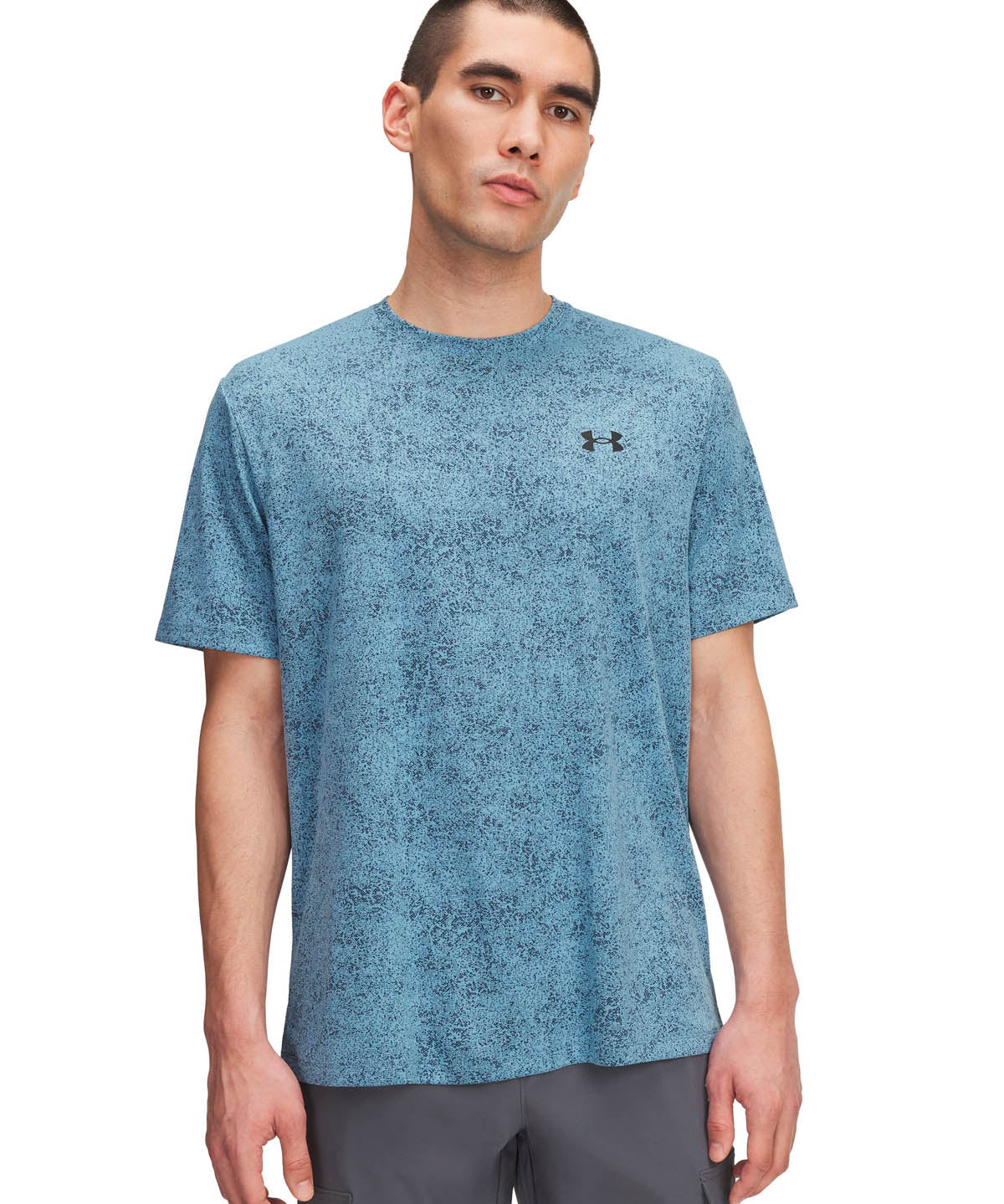 Polera manga corta de entrenamiento para hombre Tech azul Under Armour
