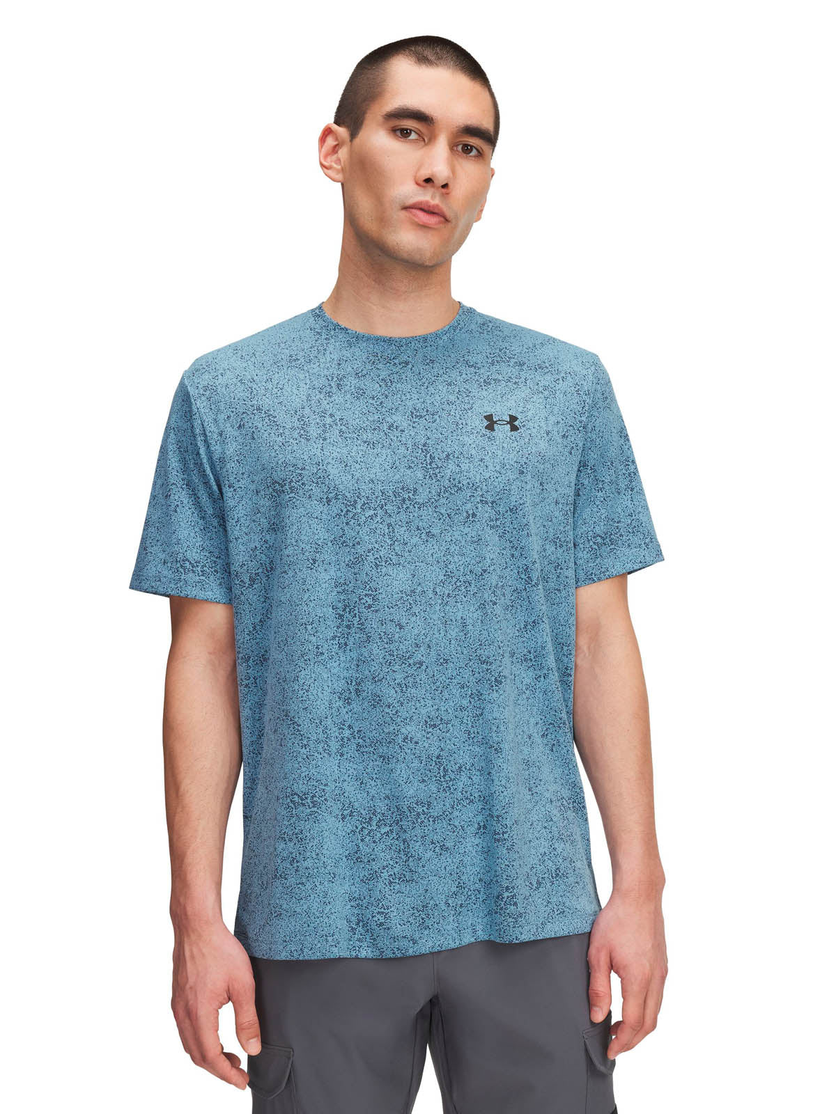 Polera manga corta de entrenamiento para hombre Tech azul Under Armour