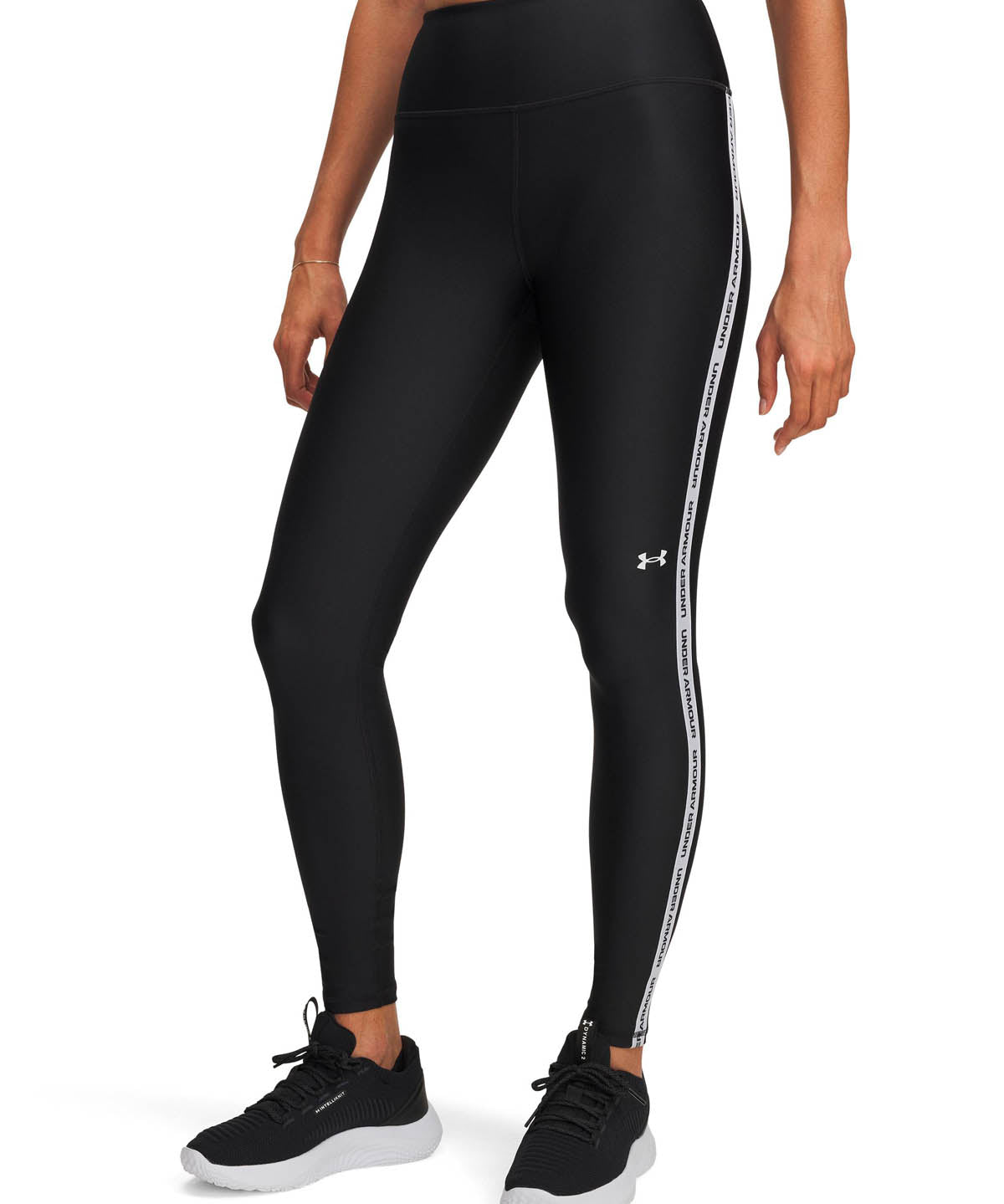 Calza de entrenamiento para mujer Tech Wordmark Tape negro Under Armour
