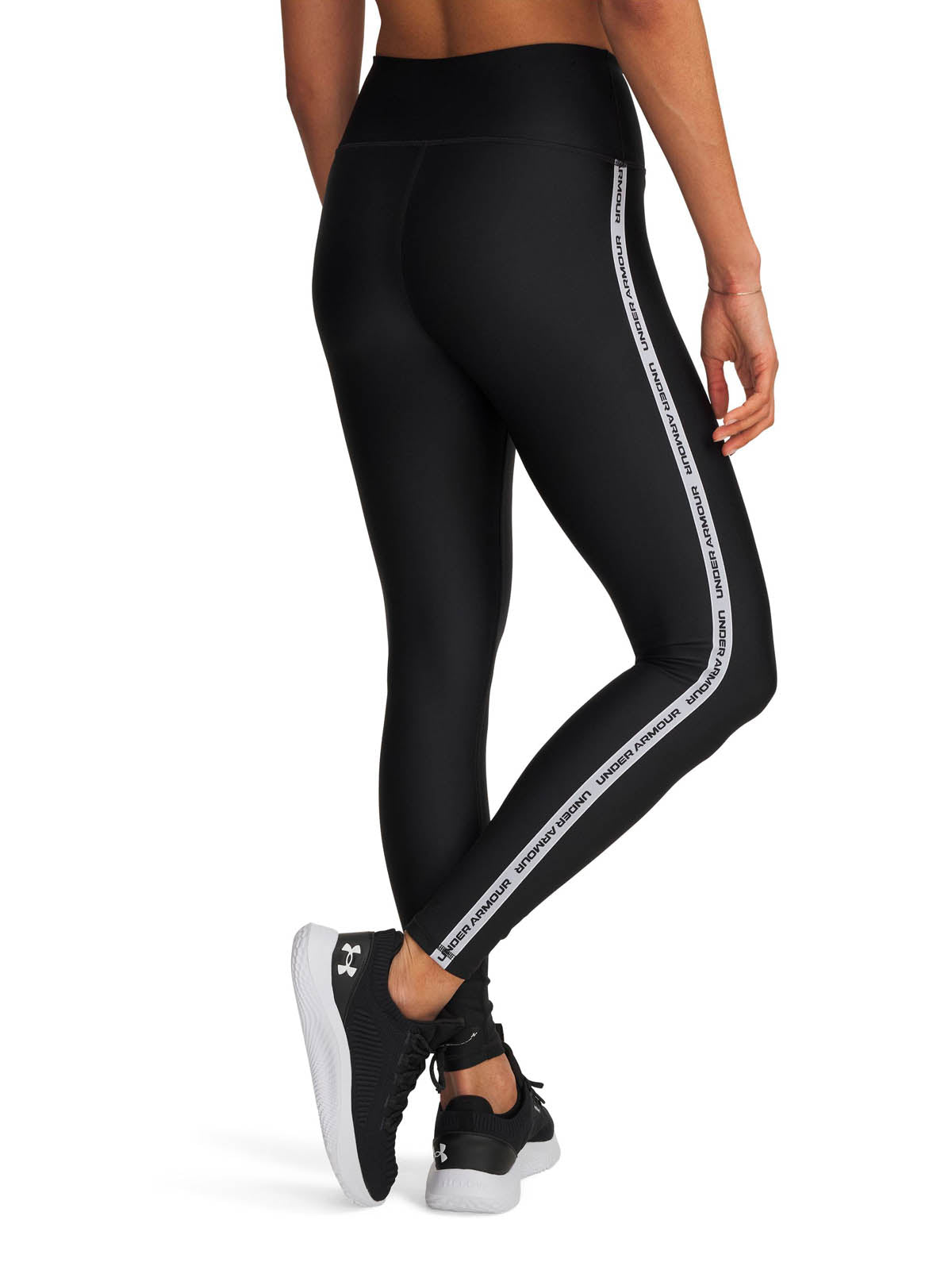 Calza de entrenamiento para mujer Tech Wordmark Tape negro Under Armour