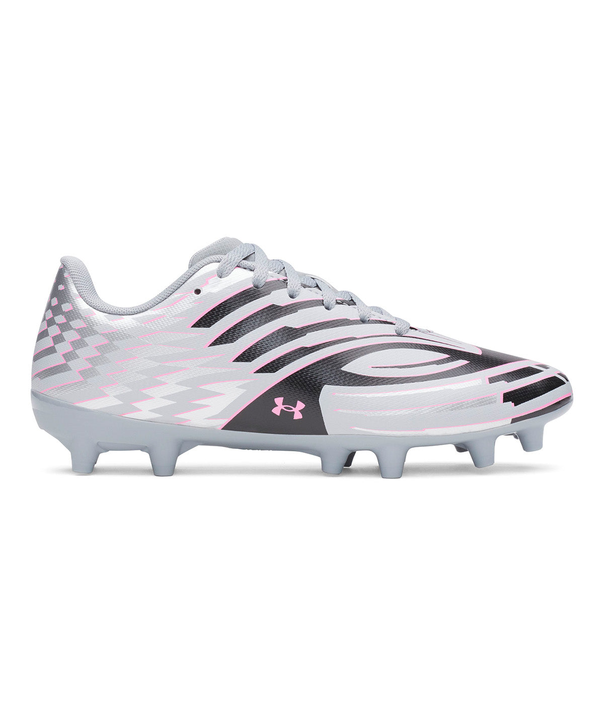 Zapatilla UA Shadow Club 4 FG Jr gris para niño