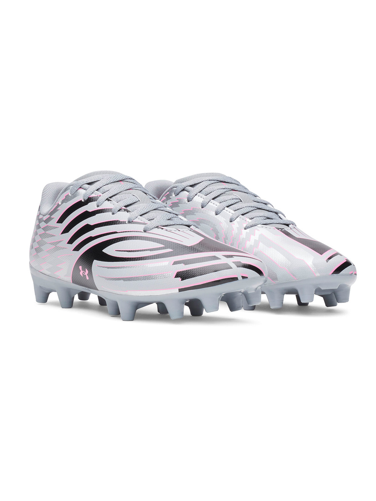 Zapatilla UA Shadow Club 4 FG Jr gris para niño