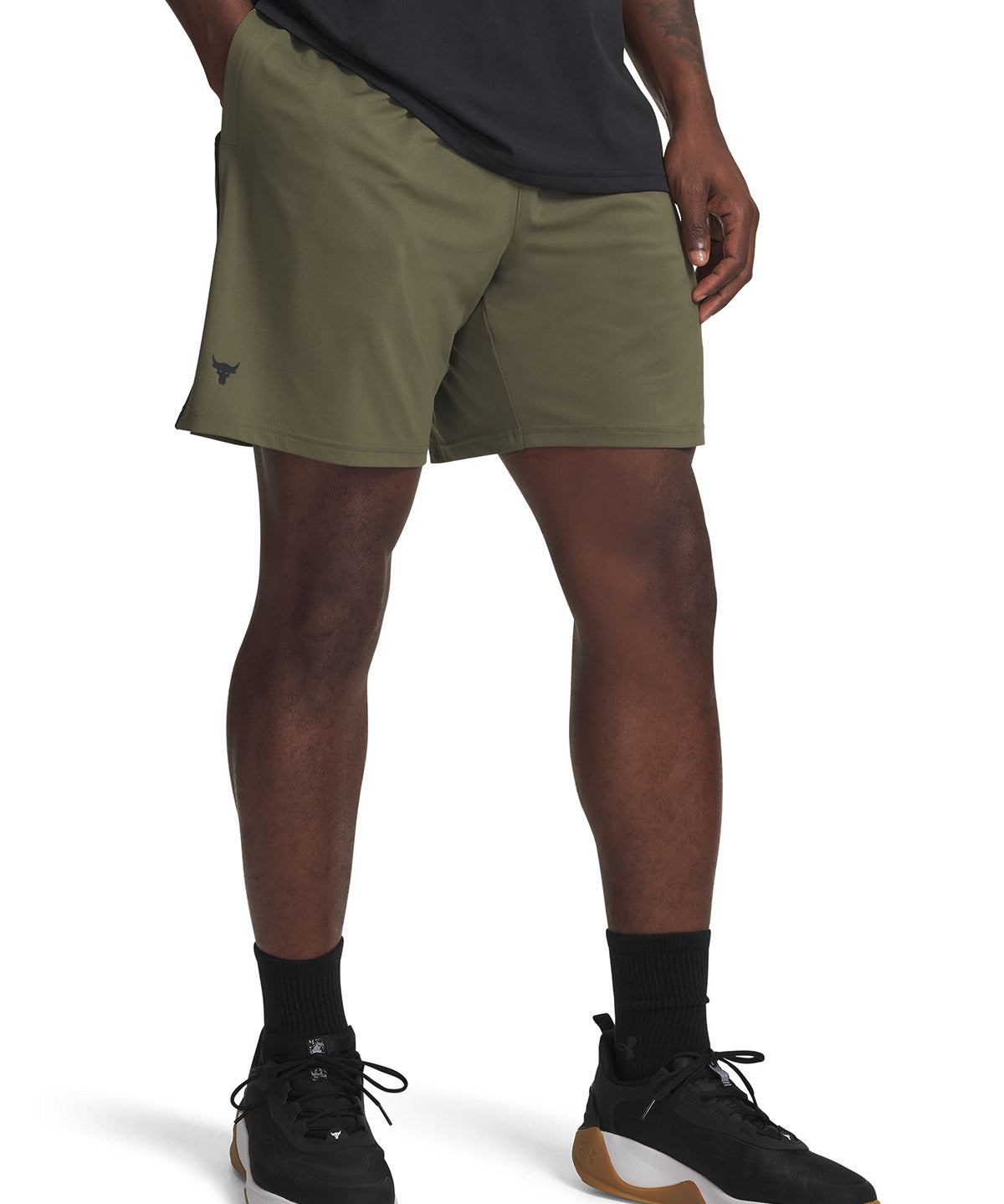 UA Project Rock Mesh Short verde para hombre