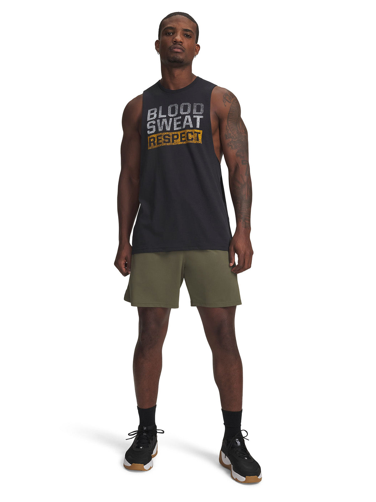 UA Project Rock Mesh Short verde para hombre