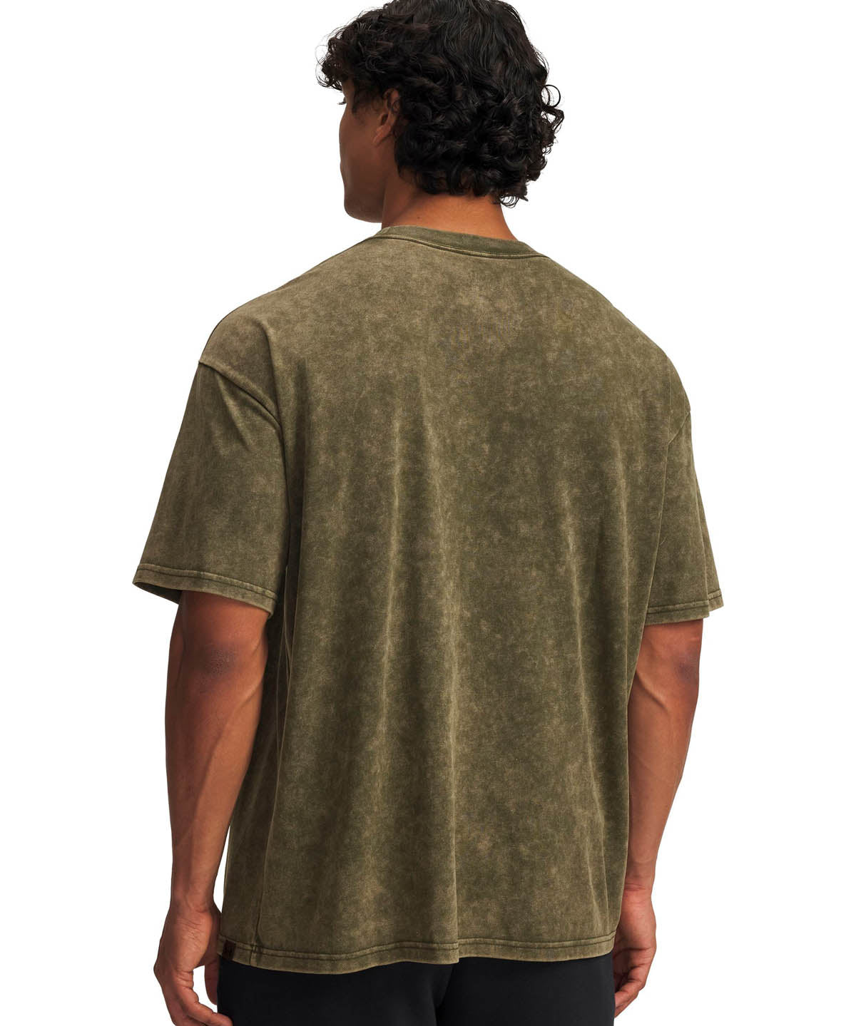 Polera manga corta heavyweight oversize Lifestyle para hombre Project Rock verde Under Armour