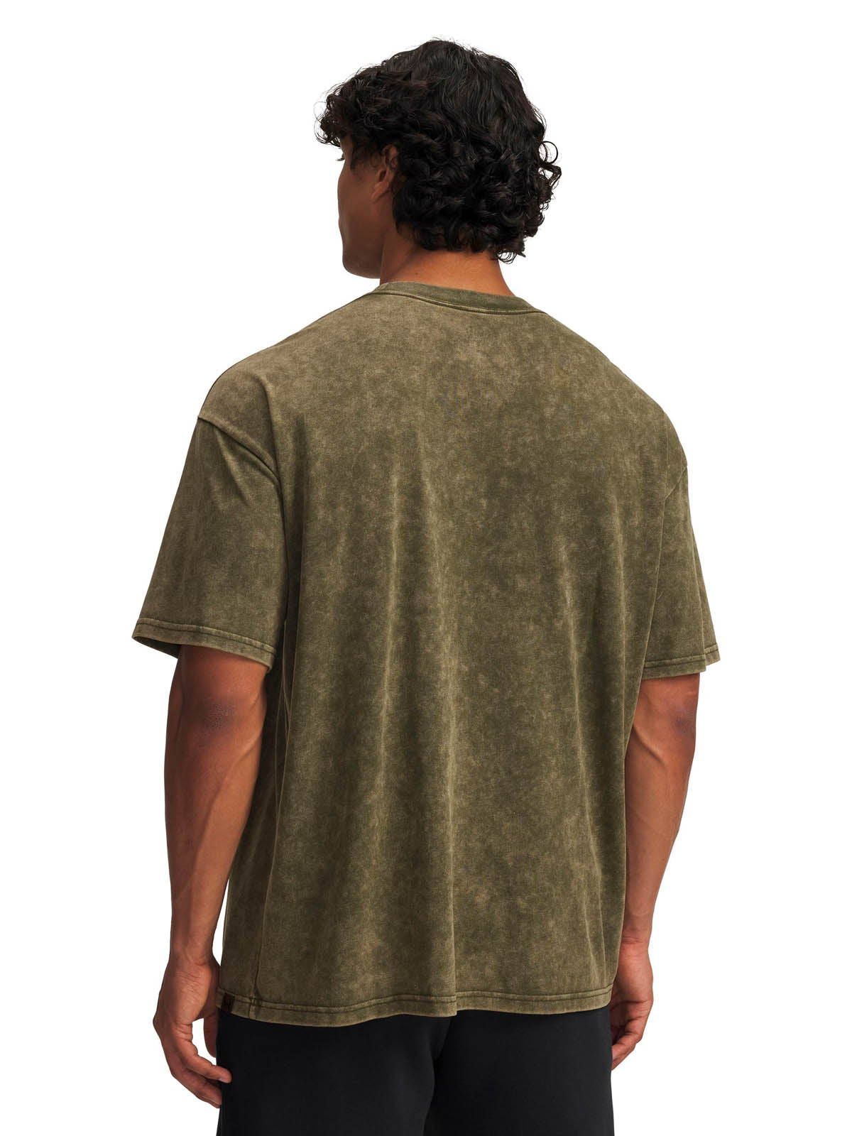 Polera manga corta heavyweight oversize Lifestyle para hombre Project Rock verde Under Armour