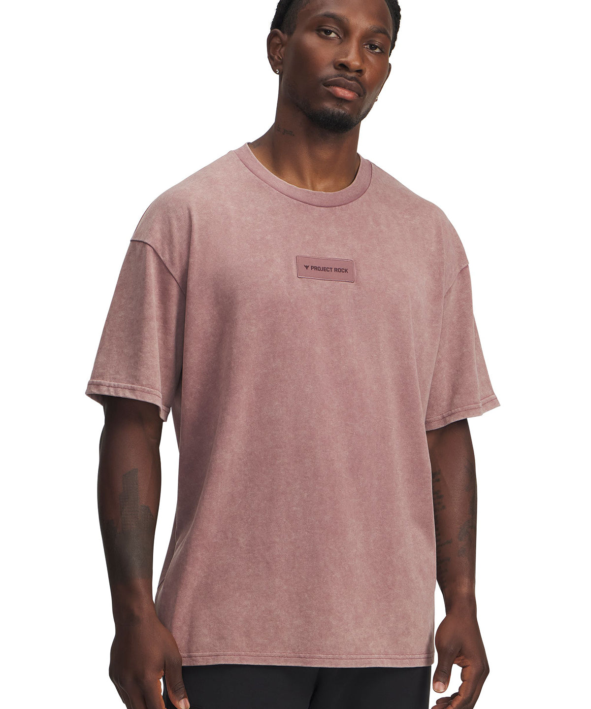 Polera manga corta heavyweight oversize Lifestyle para hombre Project Rock roja Under Armour