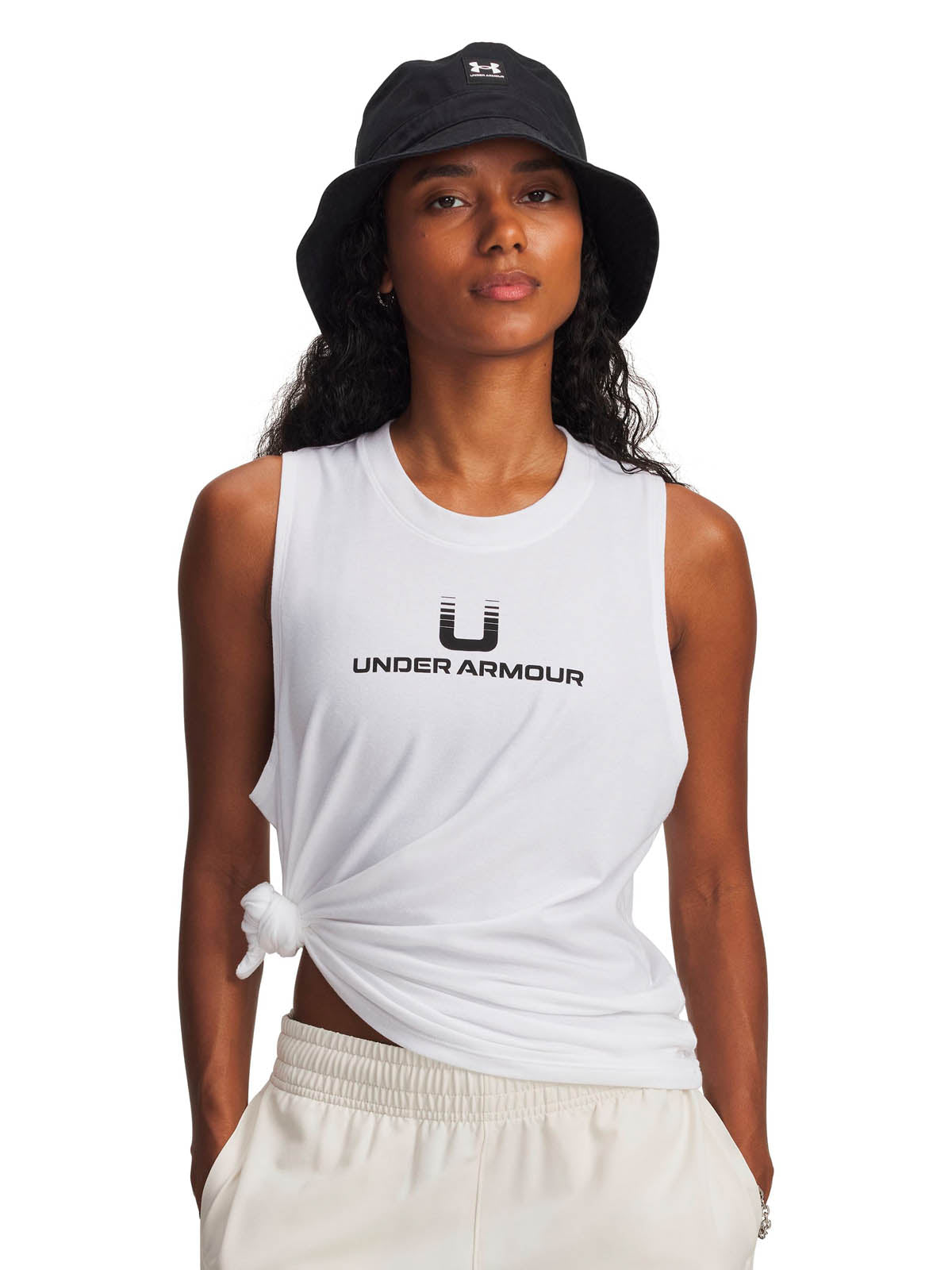 Polera sin mangas Lifestyle para mujer Varsity U blanco Under Armour
