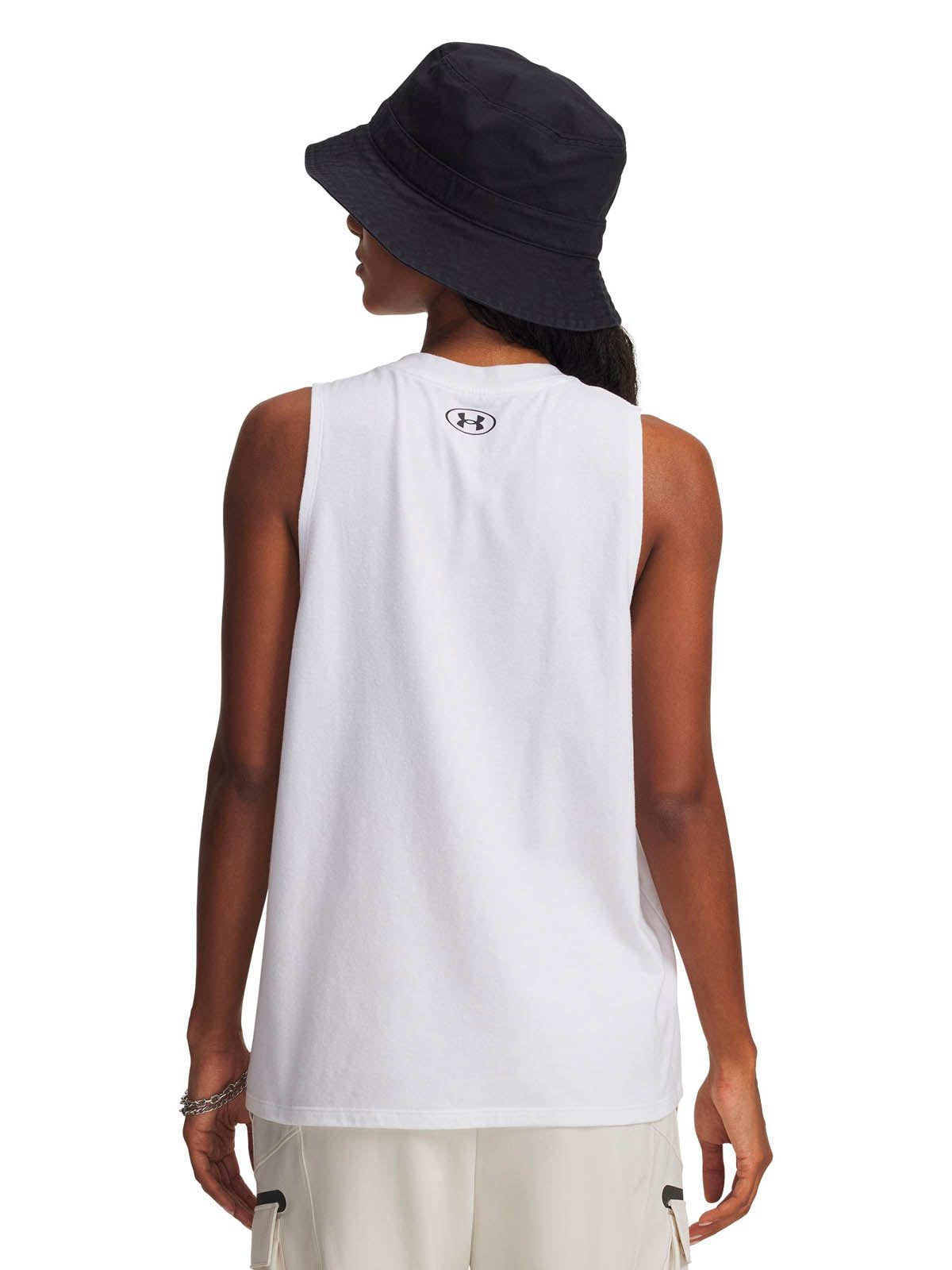 Polera sin mangas Lifestyle para mujer Varsity U blanco Under Armour