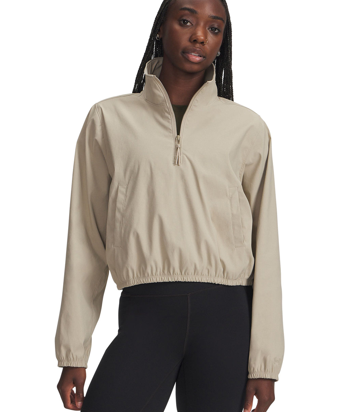 Polerón Lifestyle para mujer Unstoppable Woven café Under Armour