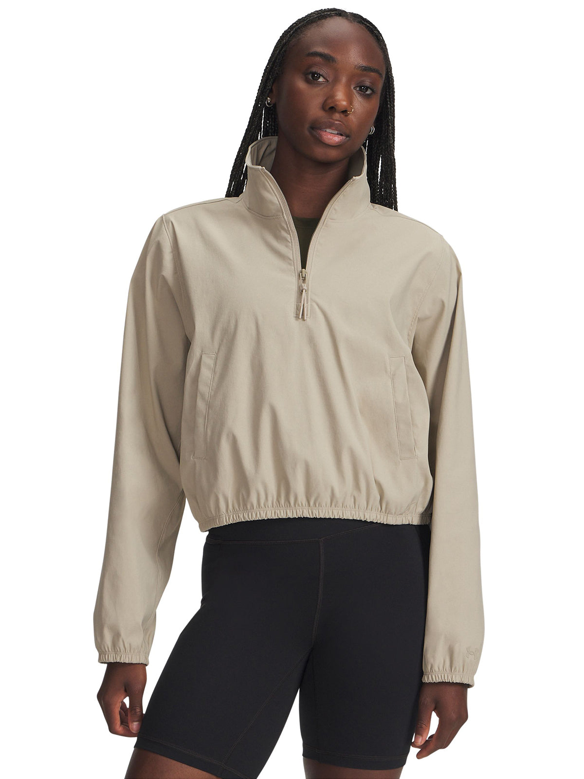 Polerón Lifestyle para mujer Unstoppable Woven café Under Armour