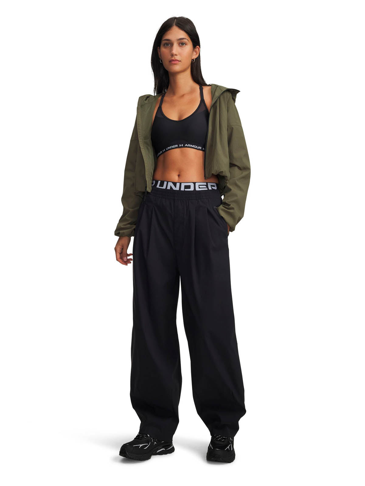 Pantalones Lifestyle para mujer Unstoppable Woven negro Under Armour