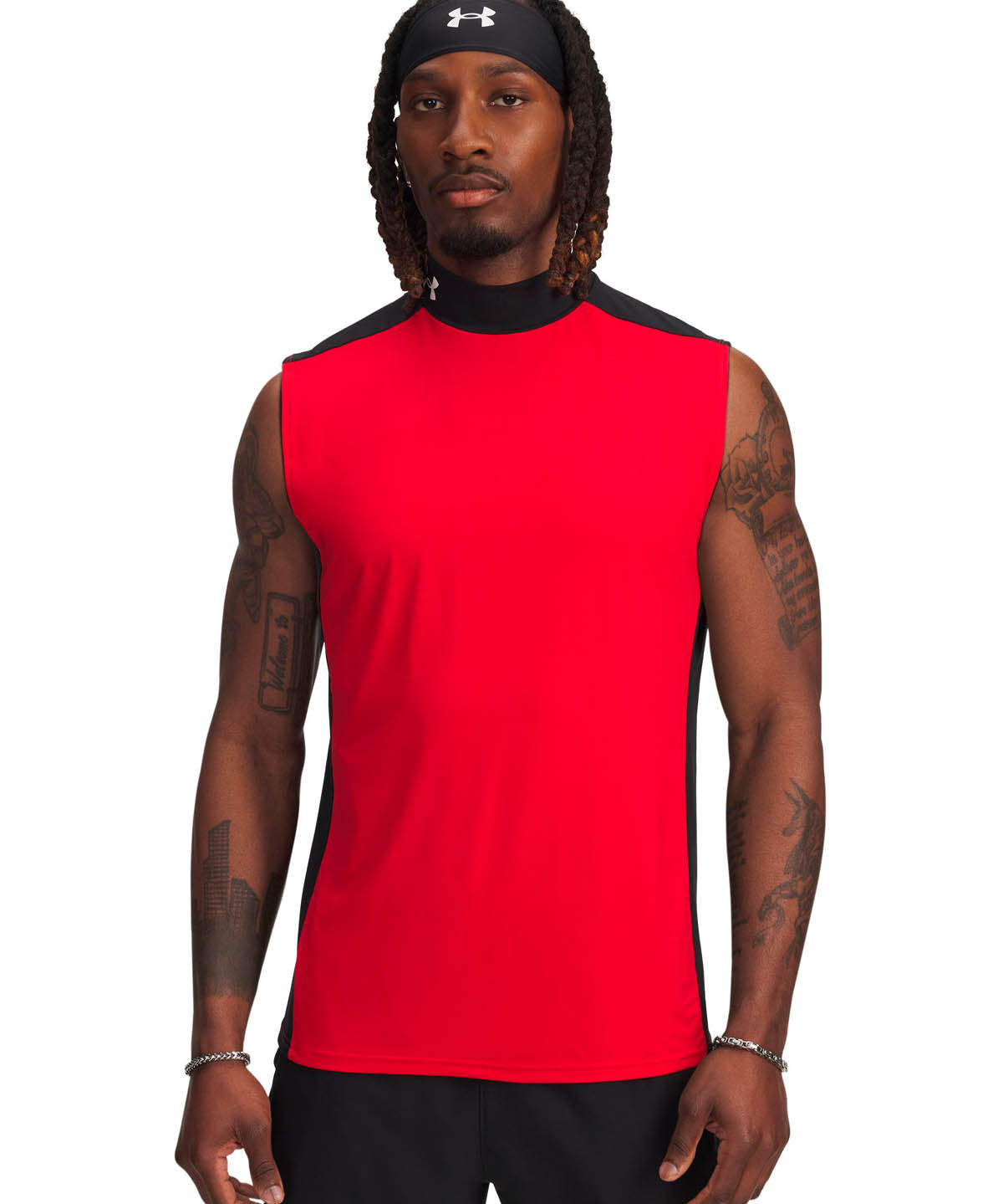Primera capa superior sin mangas para hombre HeatGear Wordmark Rojo Under Armour