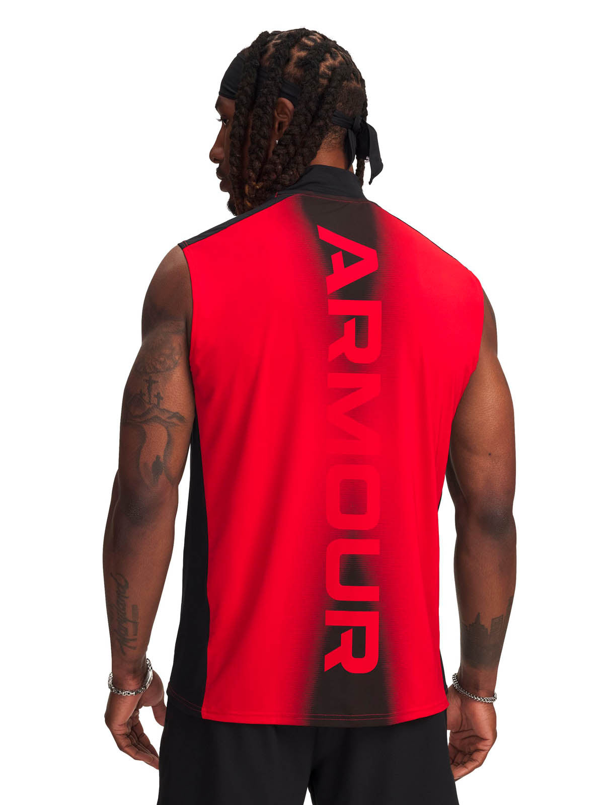 Primera capa superior sin mangas para hombre HeatGear Wordmark Rojo Under Armour