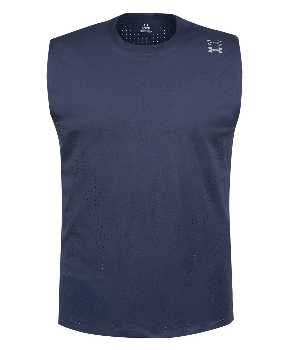 Polera sin mangas de entrenamiento para hombre Halo Vent azul Under Armour