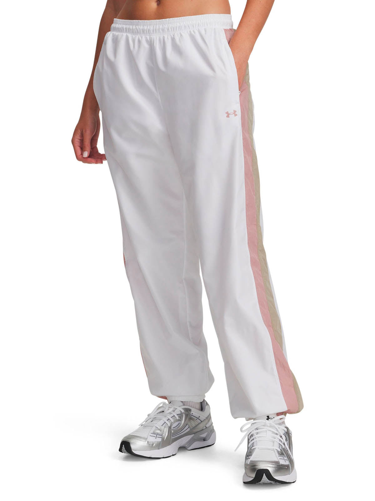 Pantalón Lifestyle para mujer Icon Crinkle blanco Under Armour