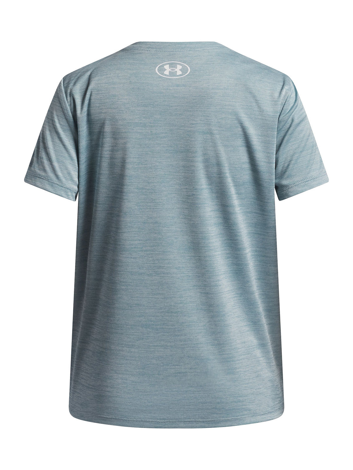 UA Tech Twist Wordmark Logo SS Polera Manga Corta azul para niña