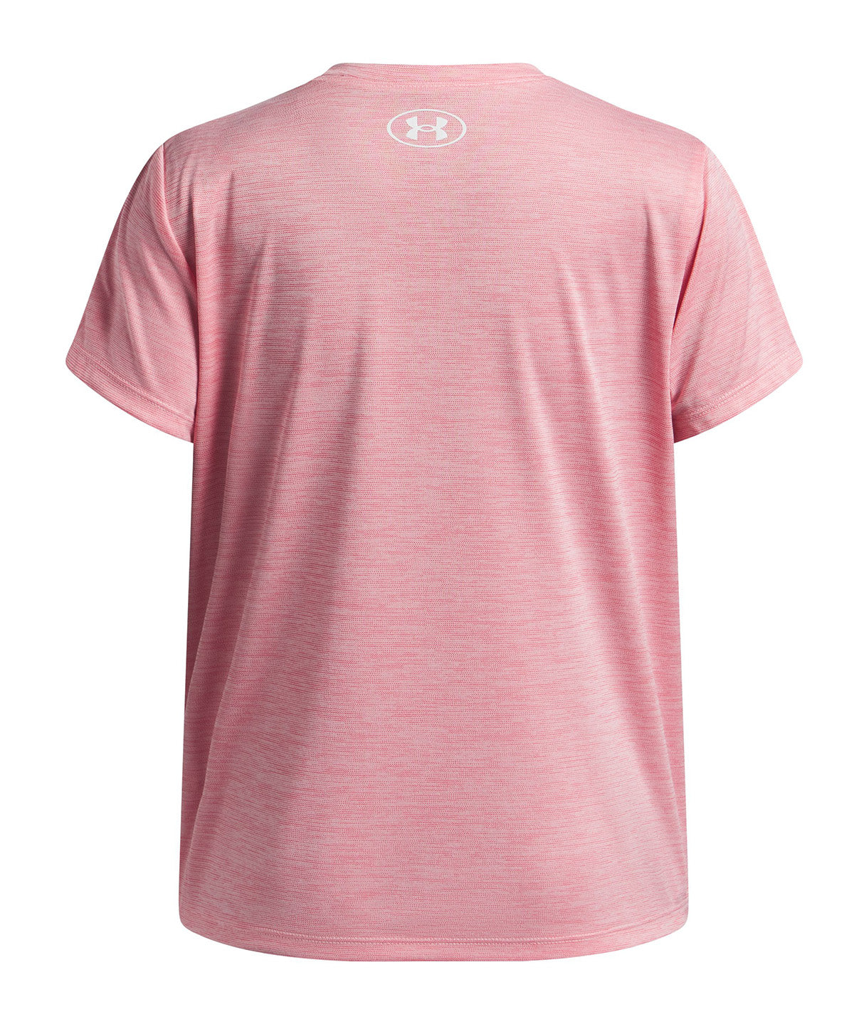 UA Tech Twist Wordmark Logo SS Polera Manga Corta rosado para niña