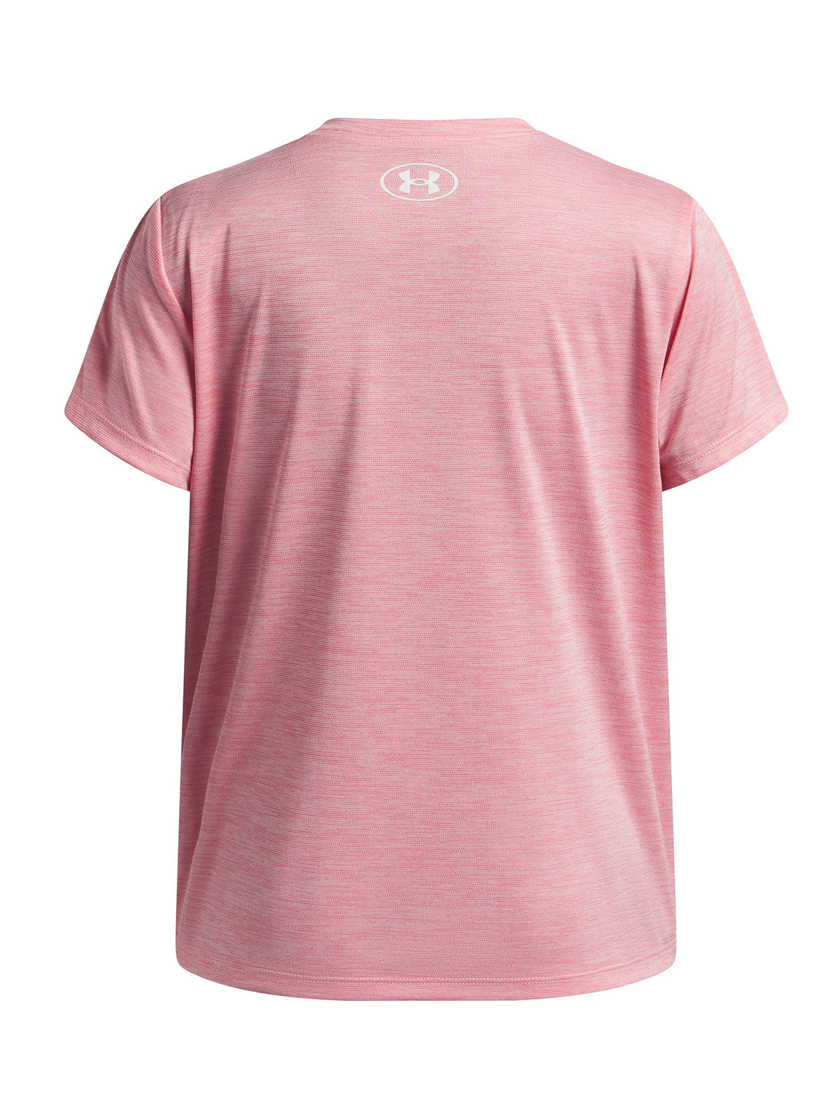 UA Tech Twist Wordmark Logo SS Polera Manga Corta rosado para niña