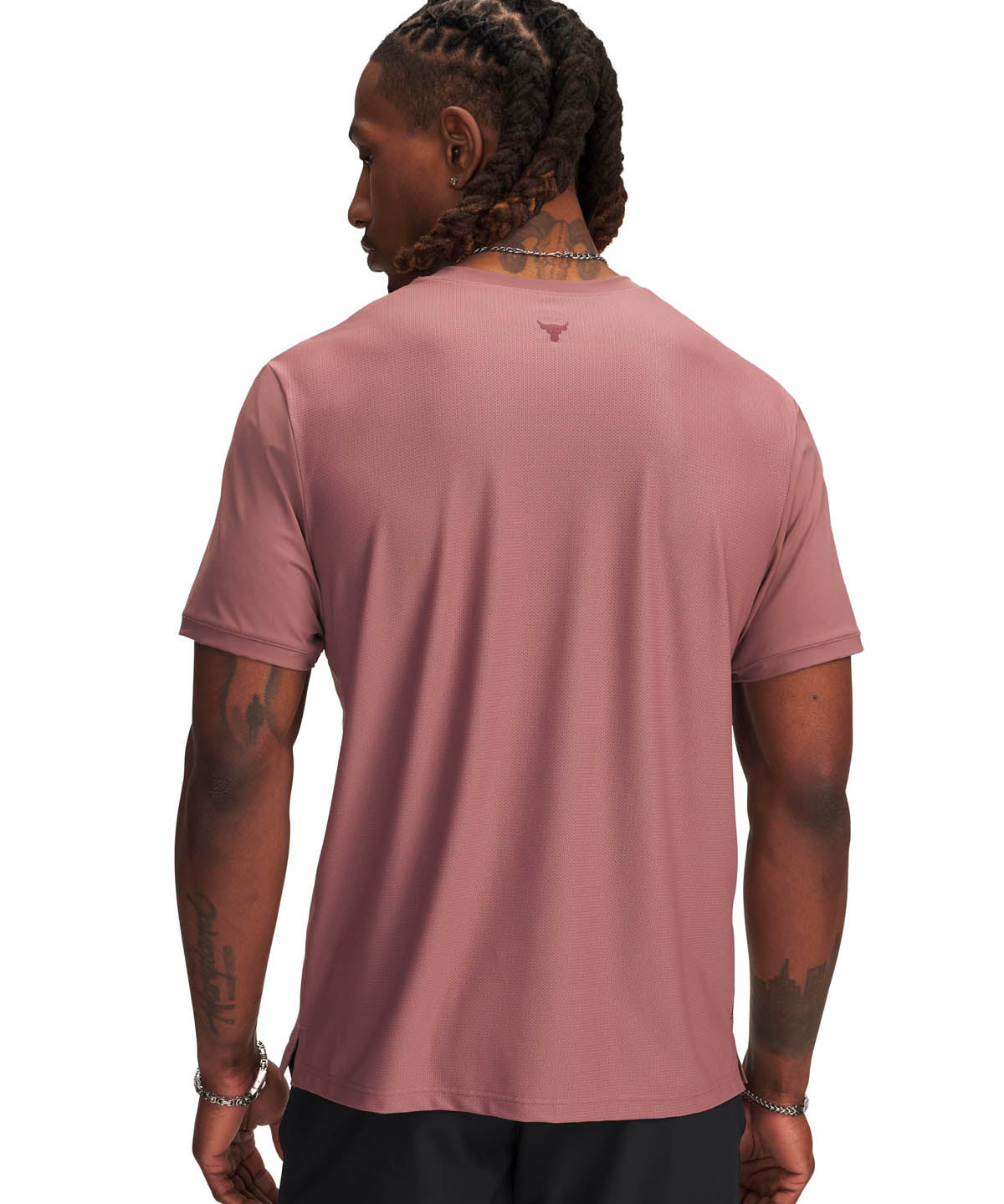 Polera manga corta de entrenamiento para hombre Project Rock Iso-Chill café Under Armour