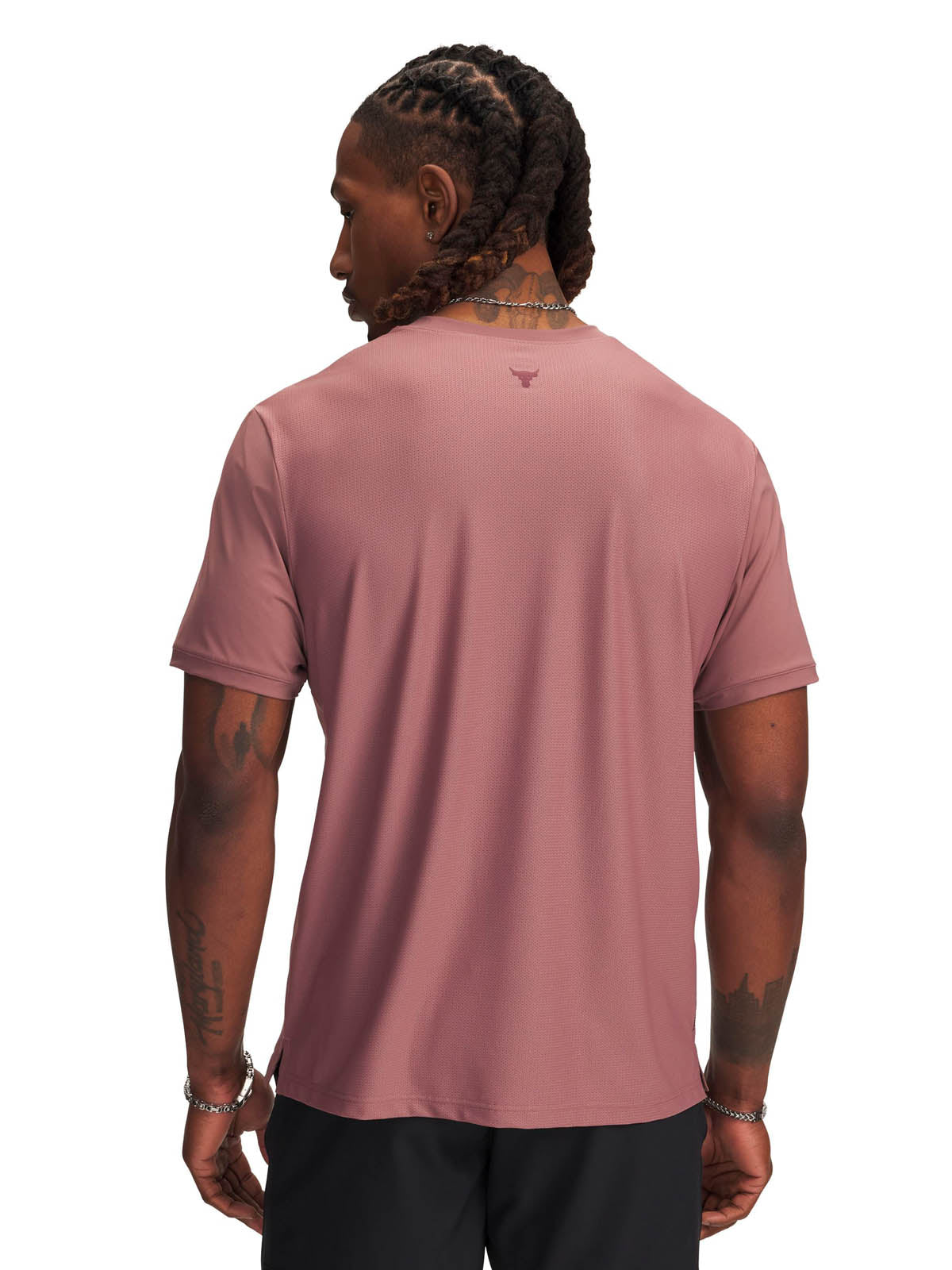 Polera manga corta de entrenamiento para hombre Project Rock Iso-Chill café Under Armour