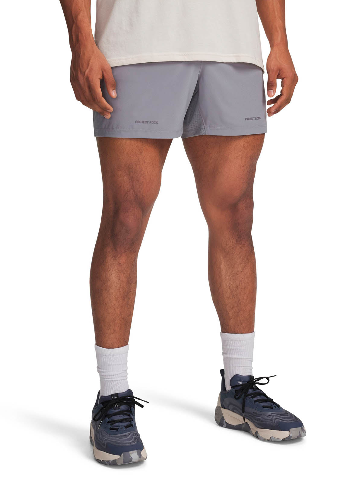 Short de entrenamiento para hombre Project Rock Ultimate gris Under Armour