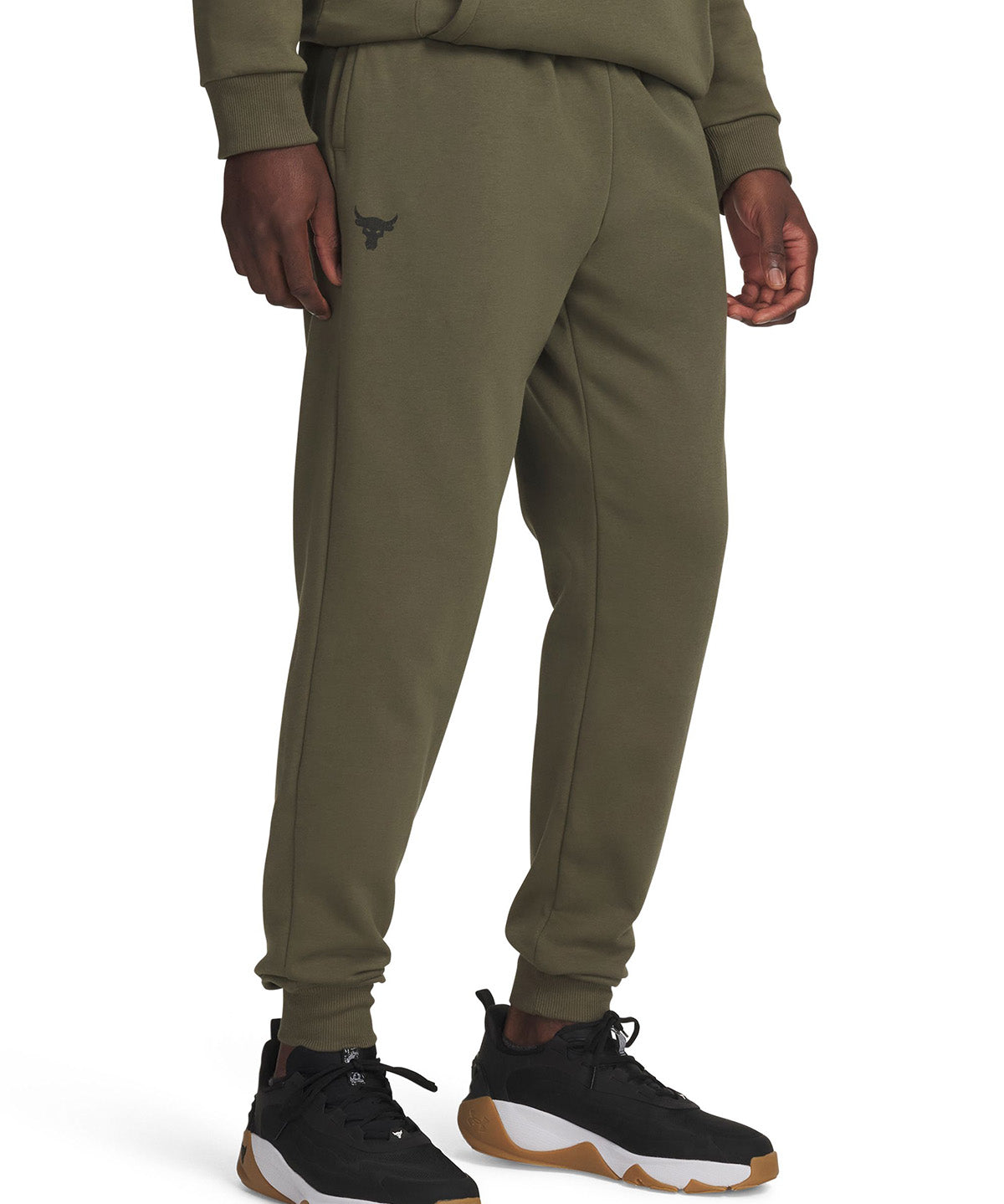 UA Joggers Project Rock Rival Fleece verde para hombre