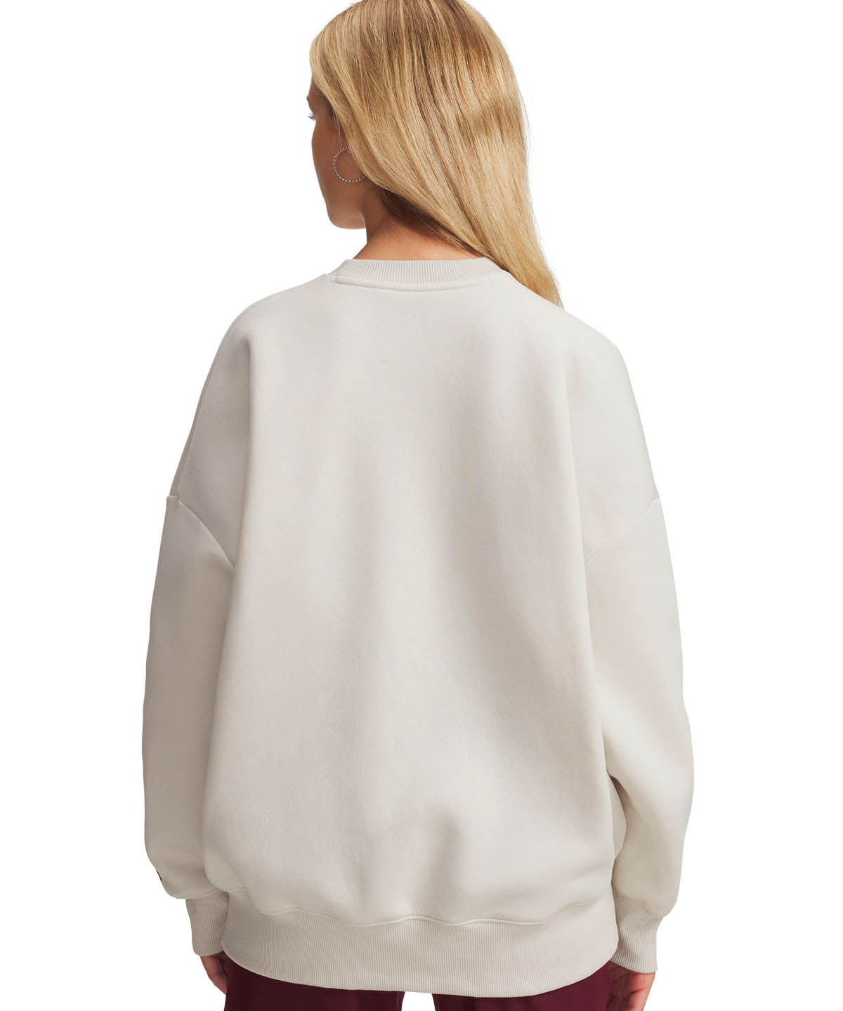 Polerón Lifestyle para mujer Rival Fleece Oversized Varsity Blanco Under Armour