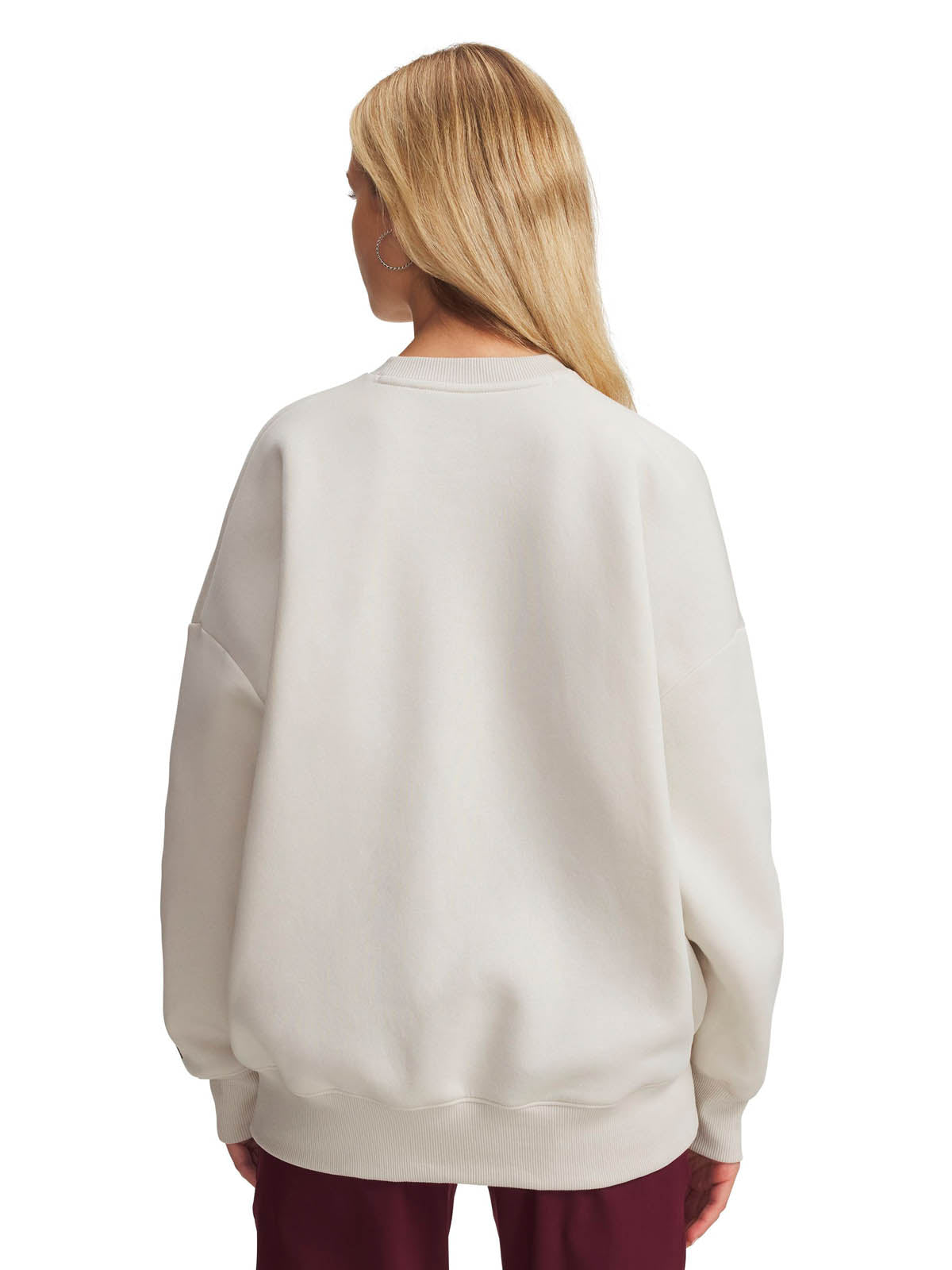 Polerón Lifestyle para mujer Rival Fleece Oversized Varsity Blanco Under Armour