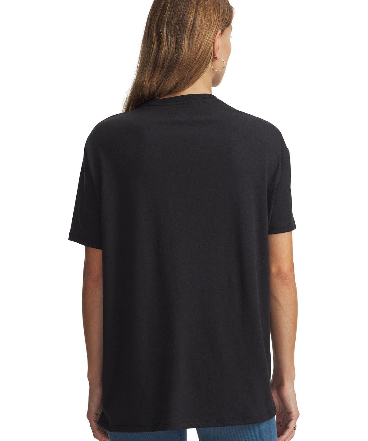 UA Rival Oversized Campus Polera Manga Corta negro para mujer